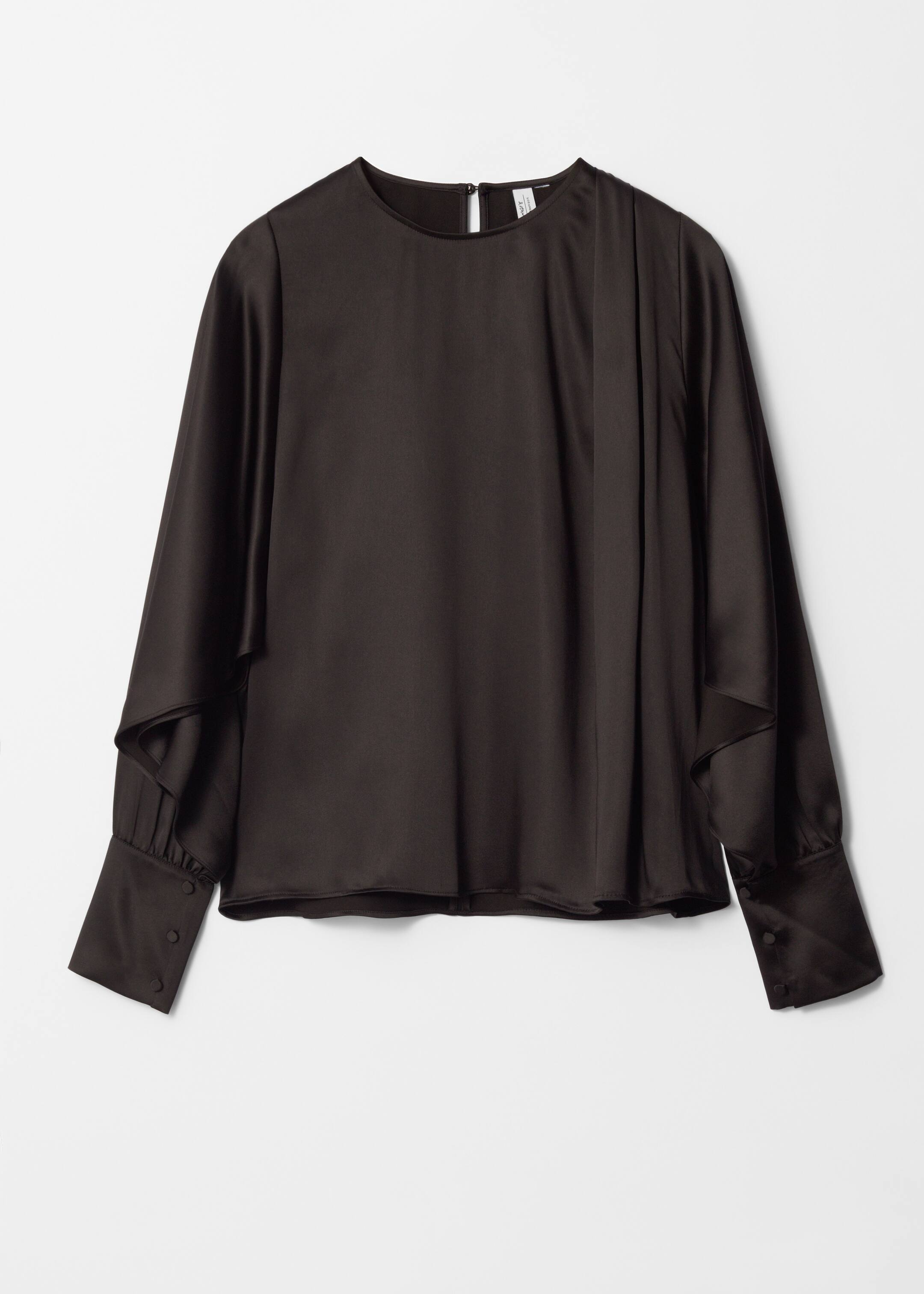 View larger image: Satin Blouse - Dark Brown - Ladies | H&M GB 1