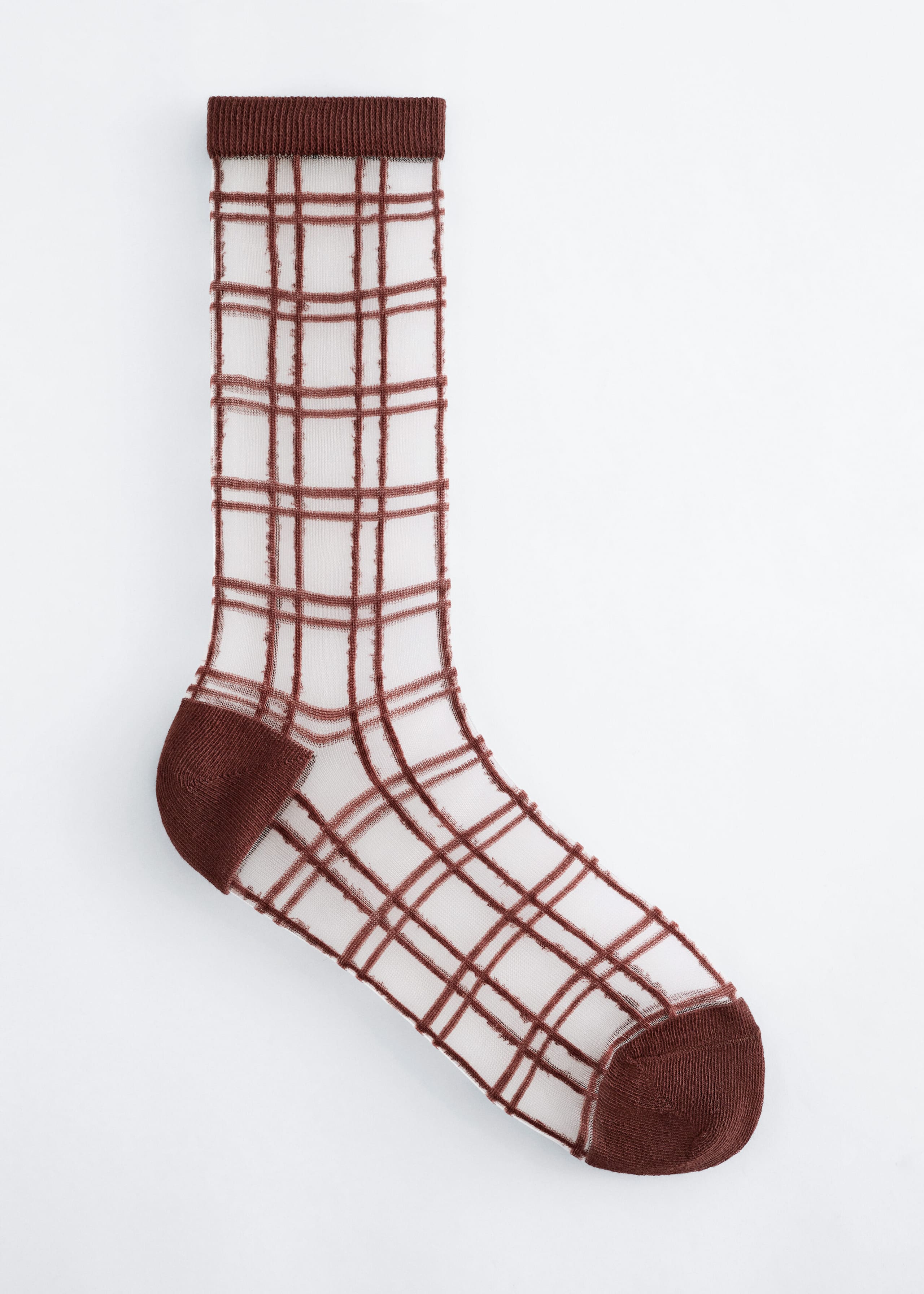 Image of Sheer Checked Socks