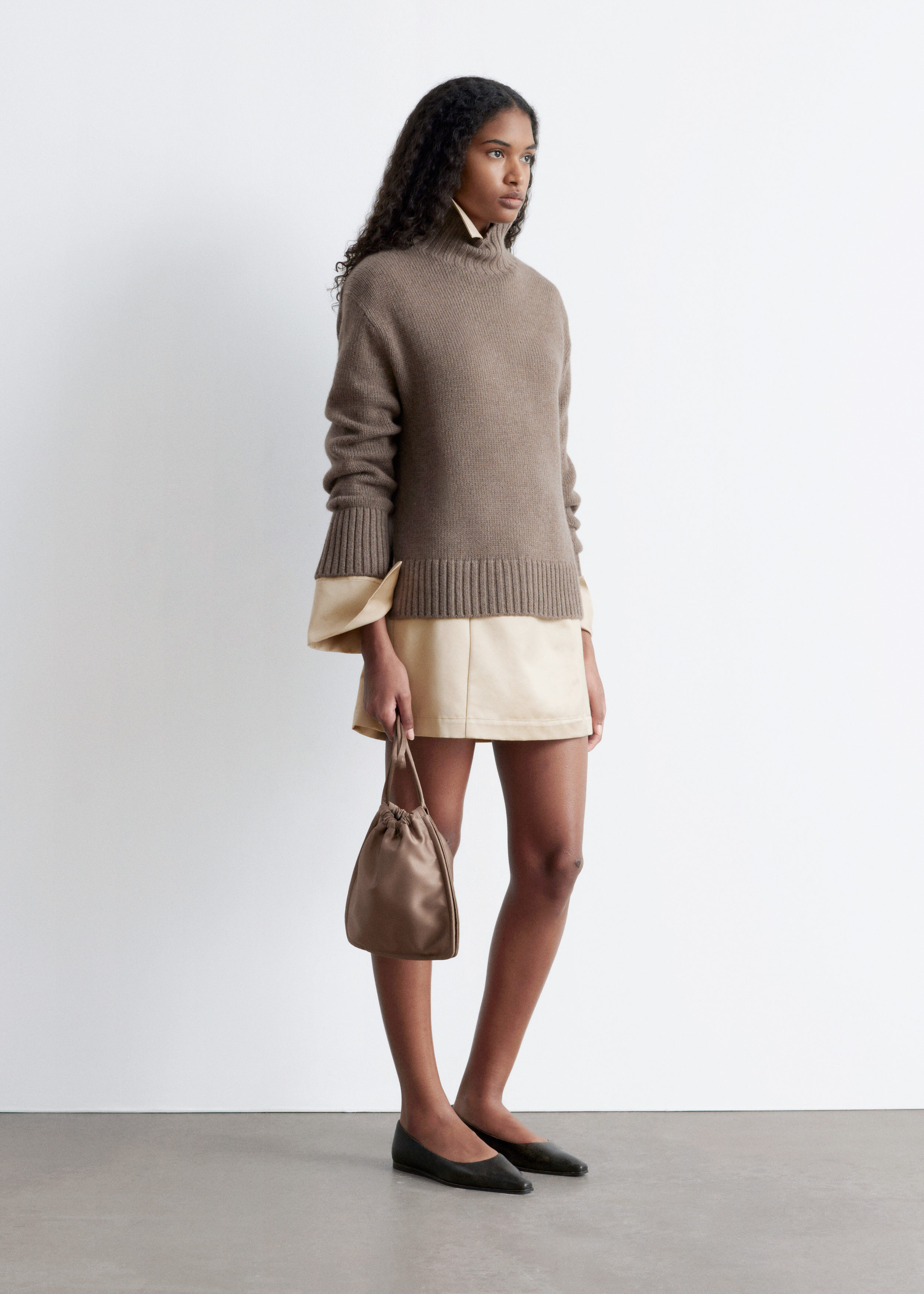 ニット/セーター deres 13th back line turtle neck sweater MINT VELVET Turtle Neck Tuck Shoulder Detail Jumper | endource