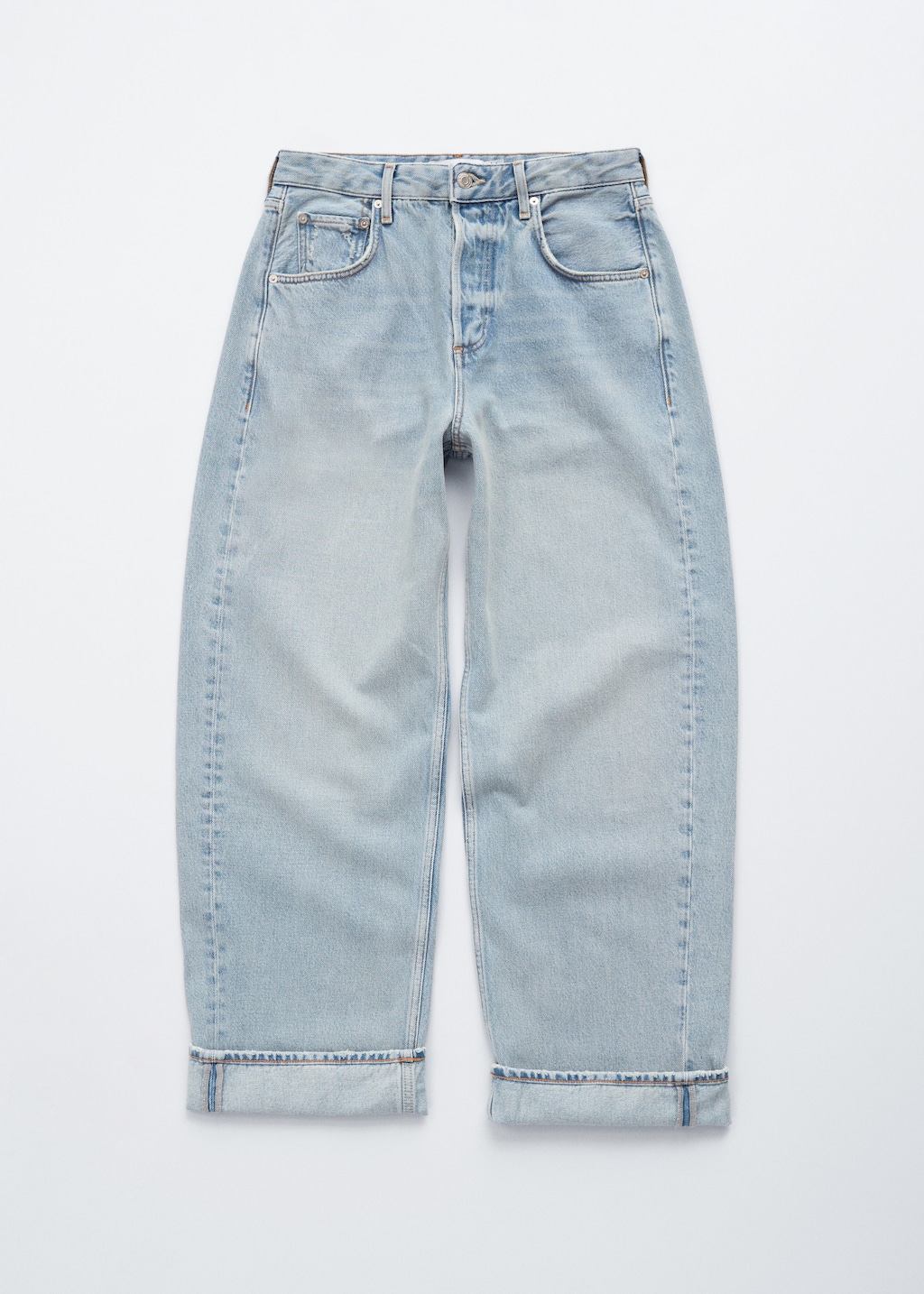 Image of Barrel-Leg Jeans