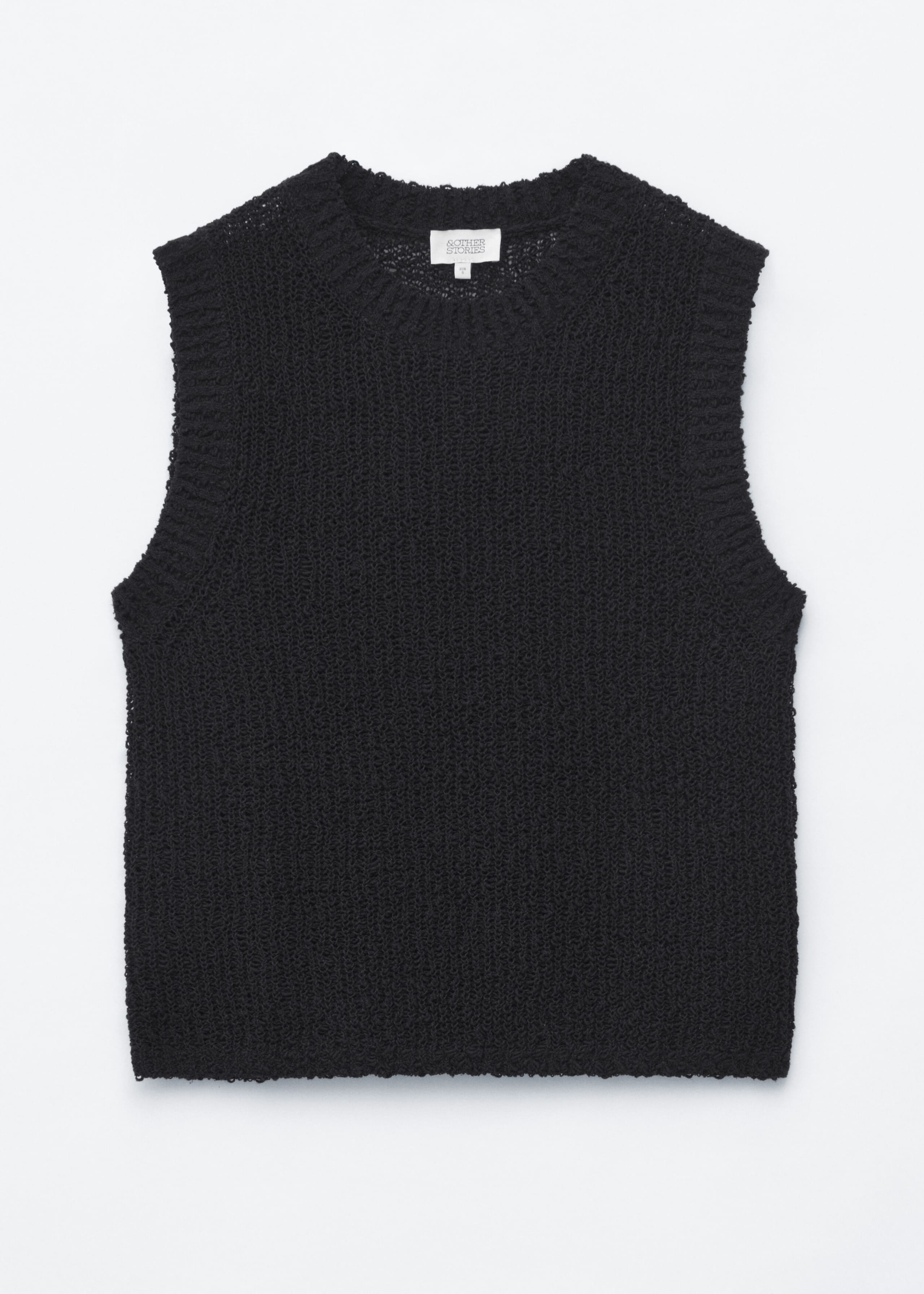 Silk-Cotton Vest Top - Black - Still Life