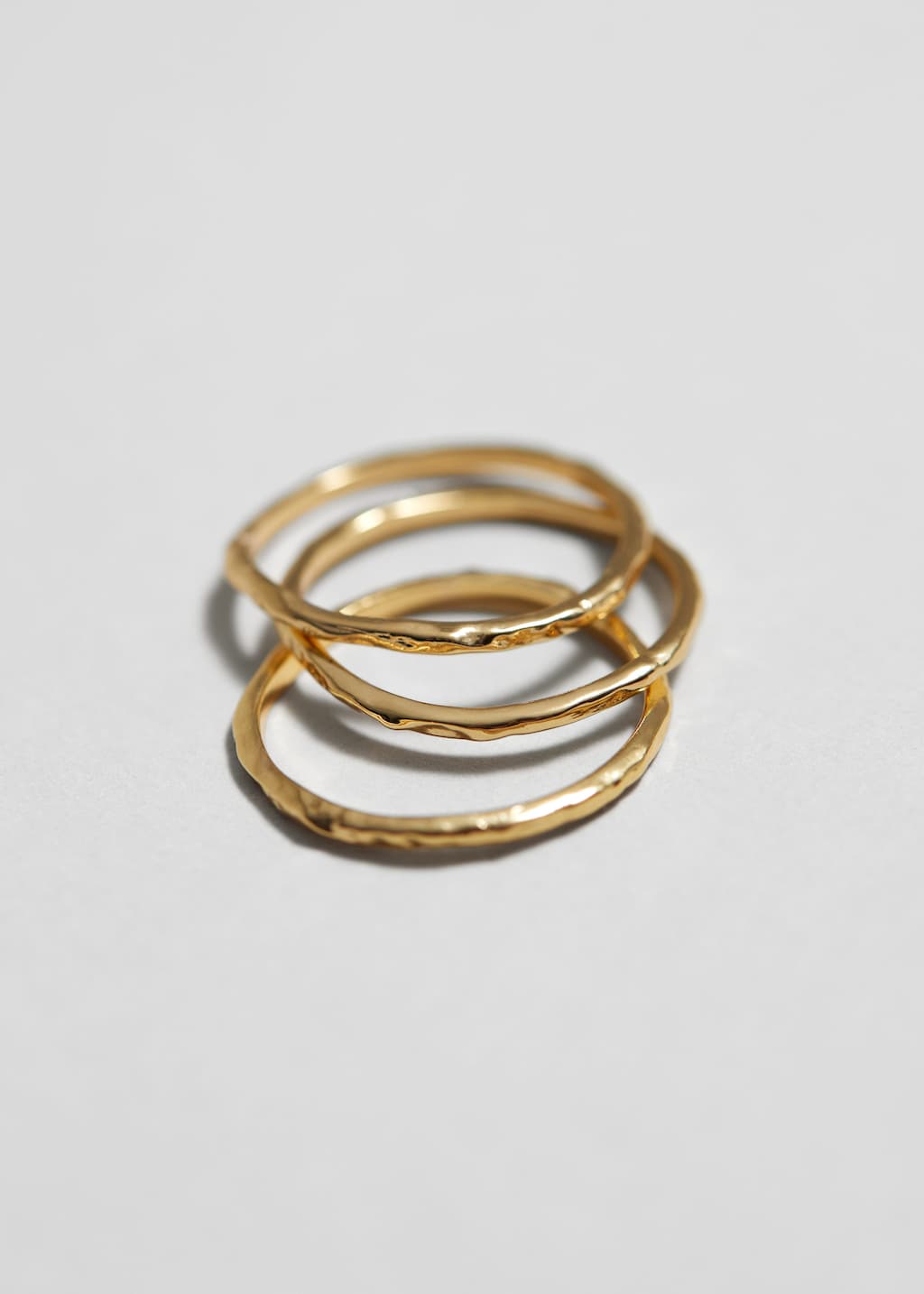 Hammered Ring Set