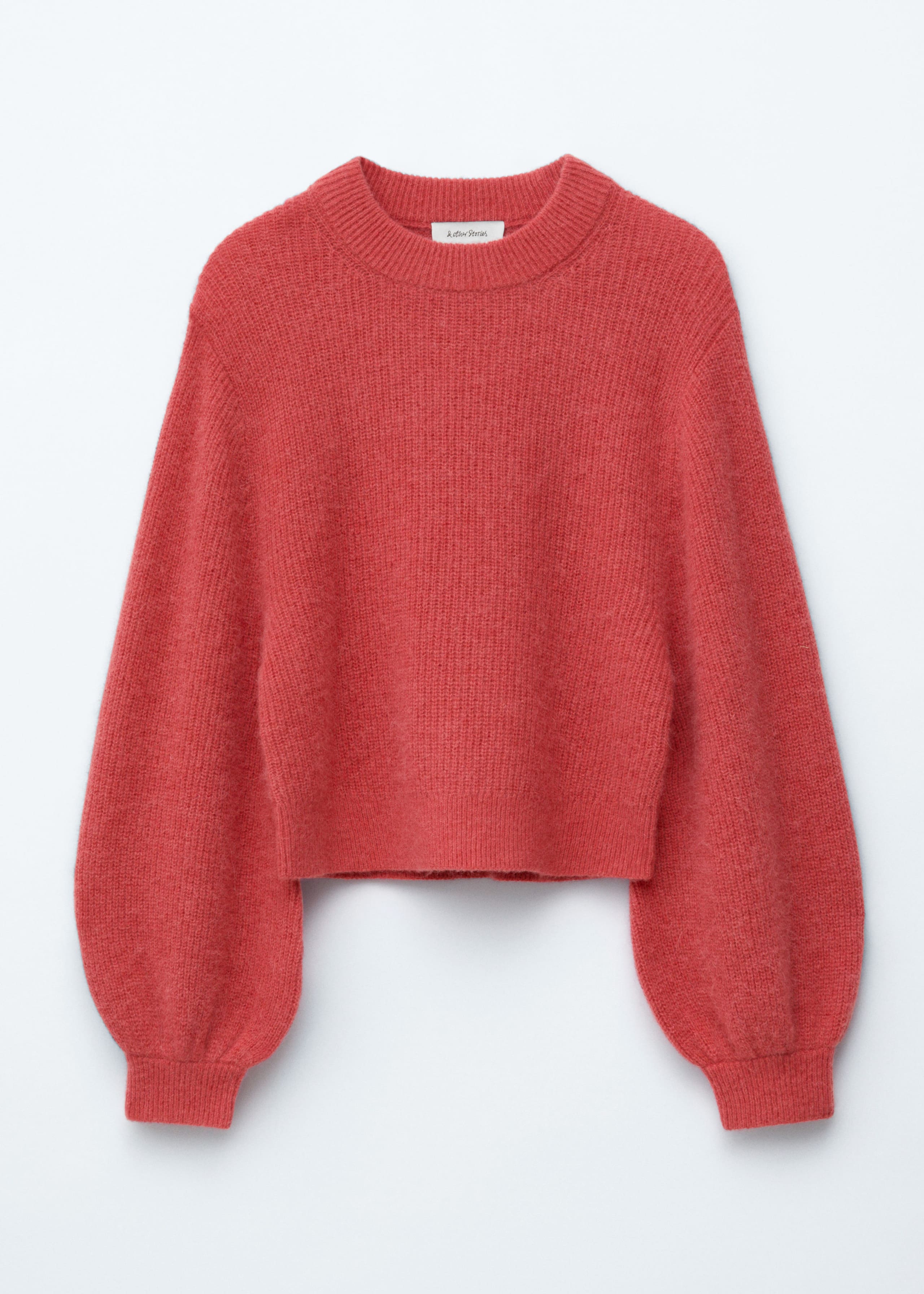 Image of Alpaca-Blend Balloon-Sleeve Jumper