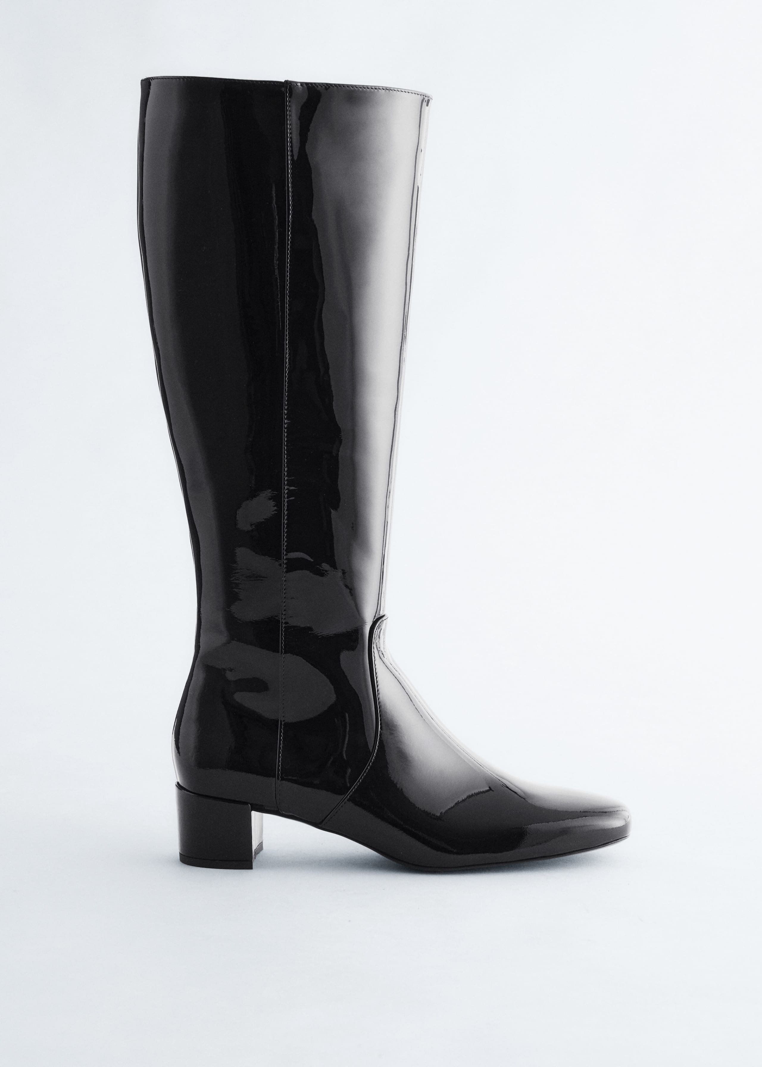 Image of Heeled Leather Knee Boots
