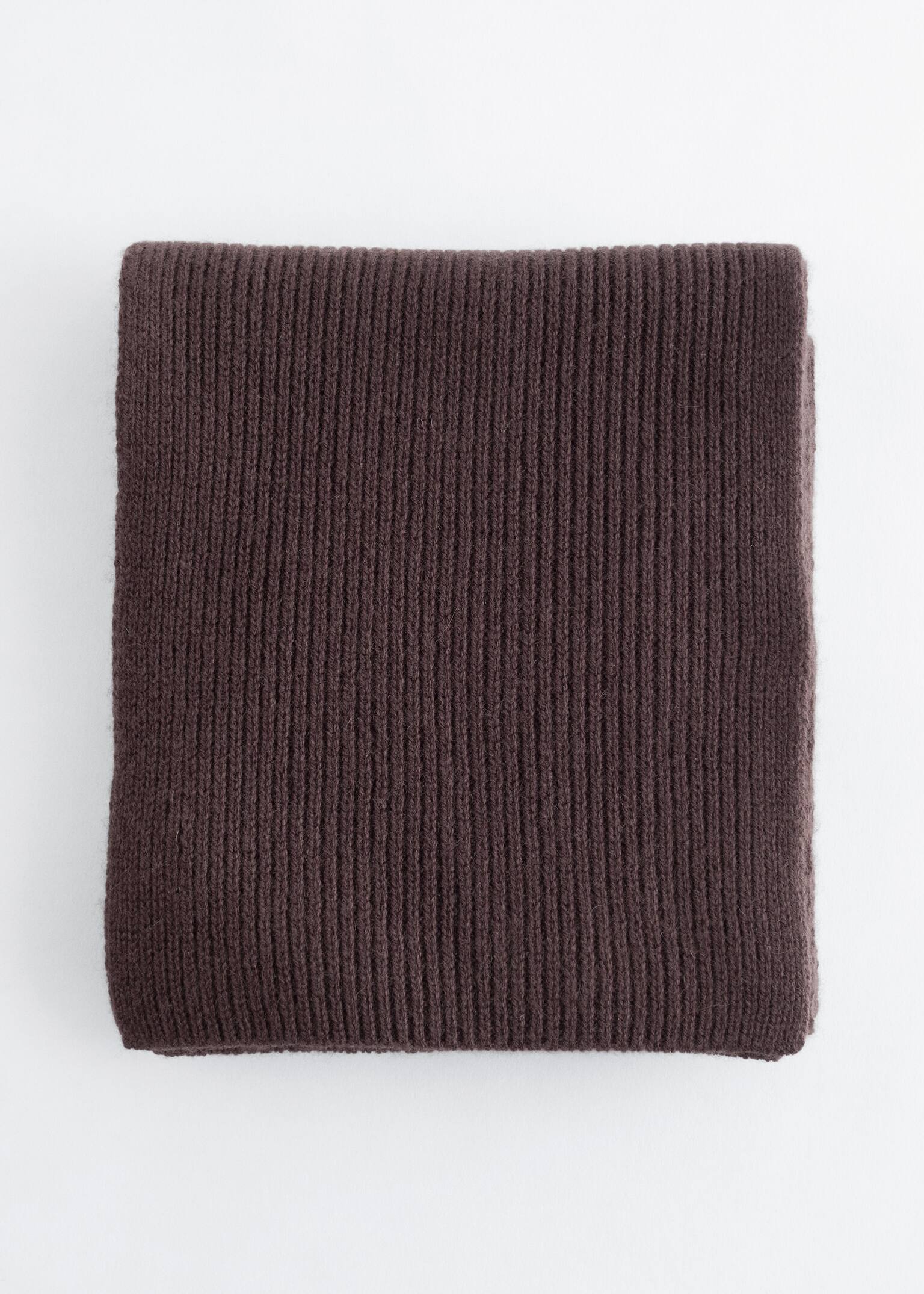 Hooded Wool Scarf - Mahon/Negru/Albastru/Stone - 2