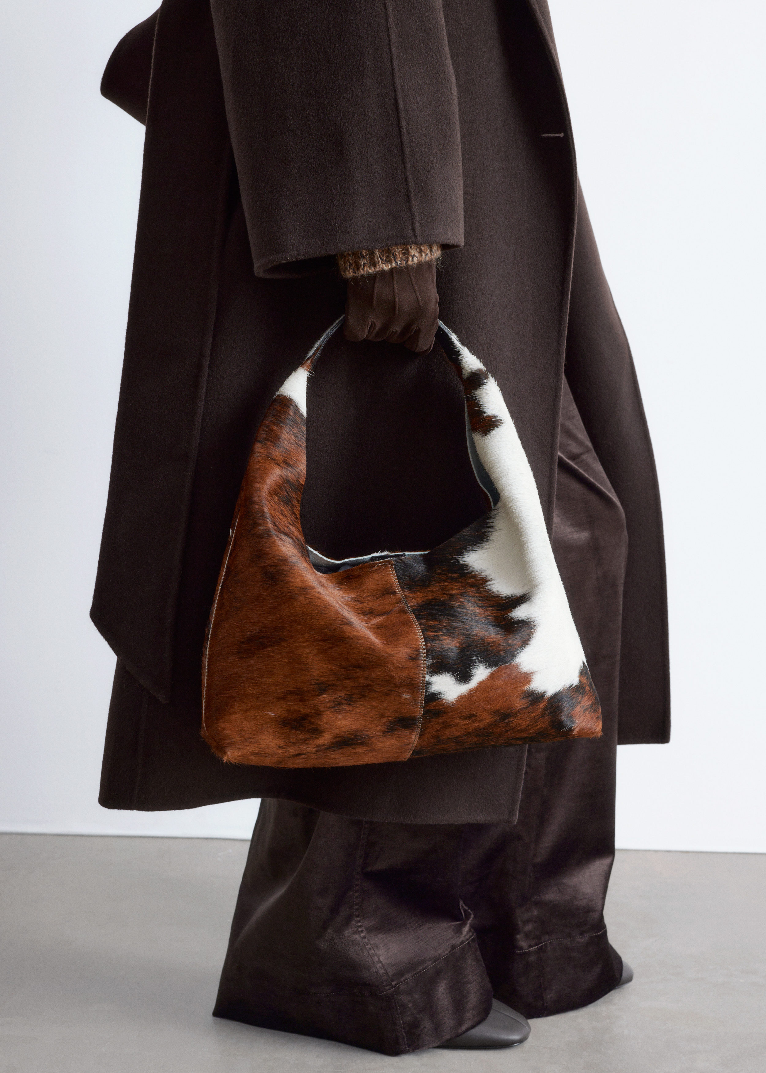 Animal-Print Leather Tote