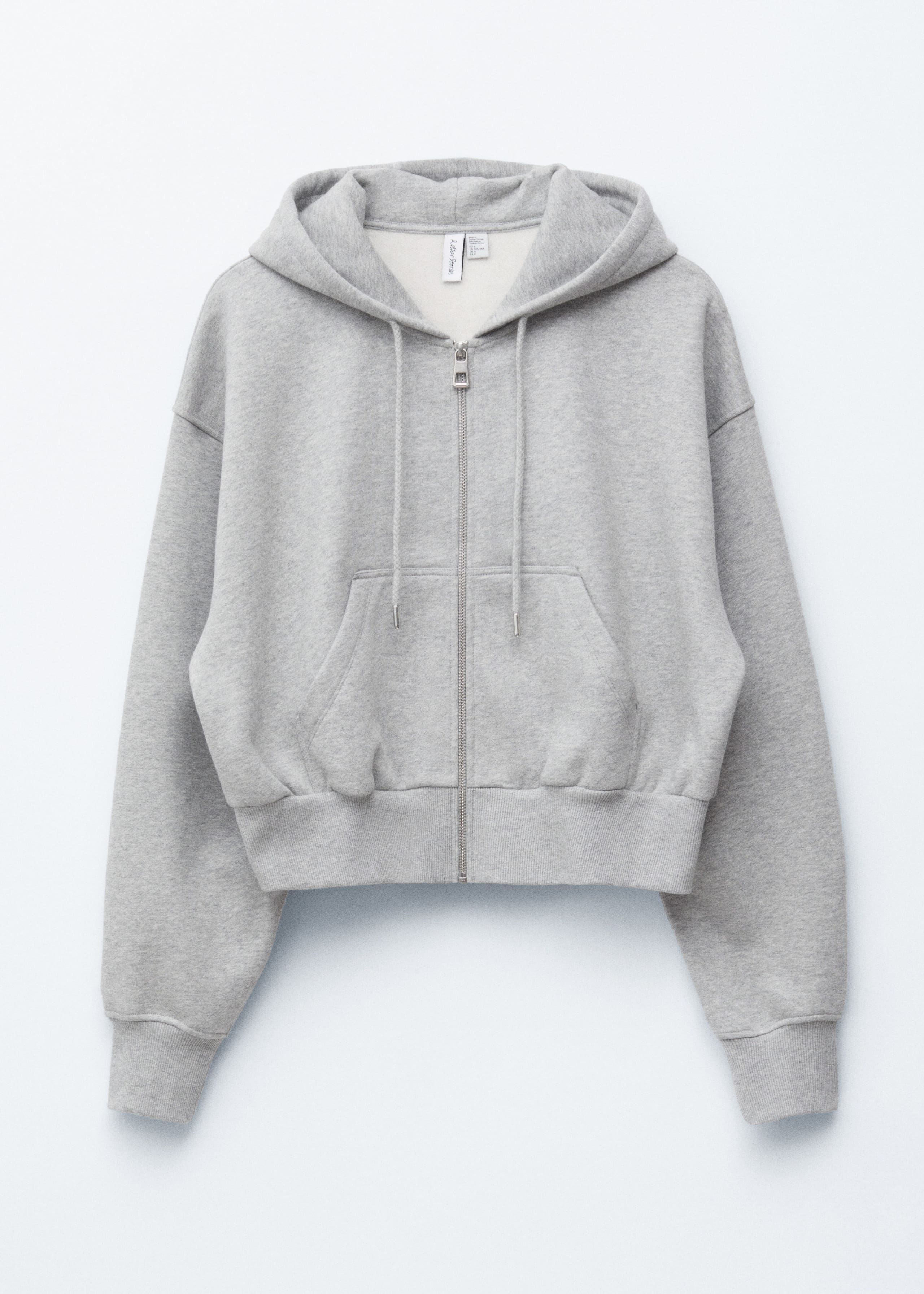 Image of Cropped Zip-Up Hoodie