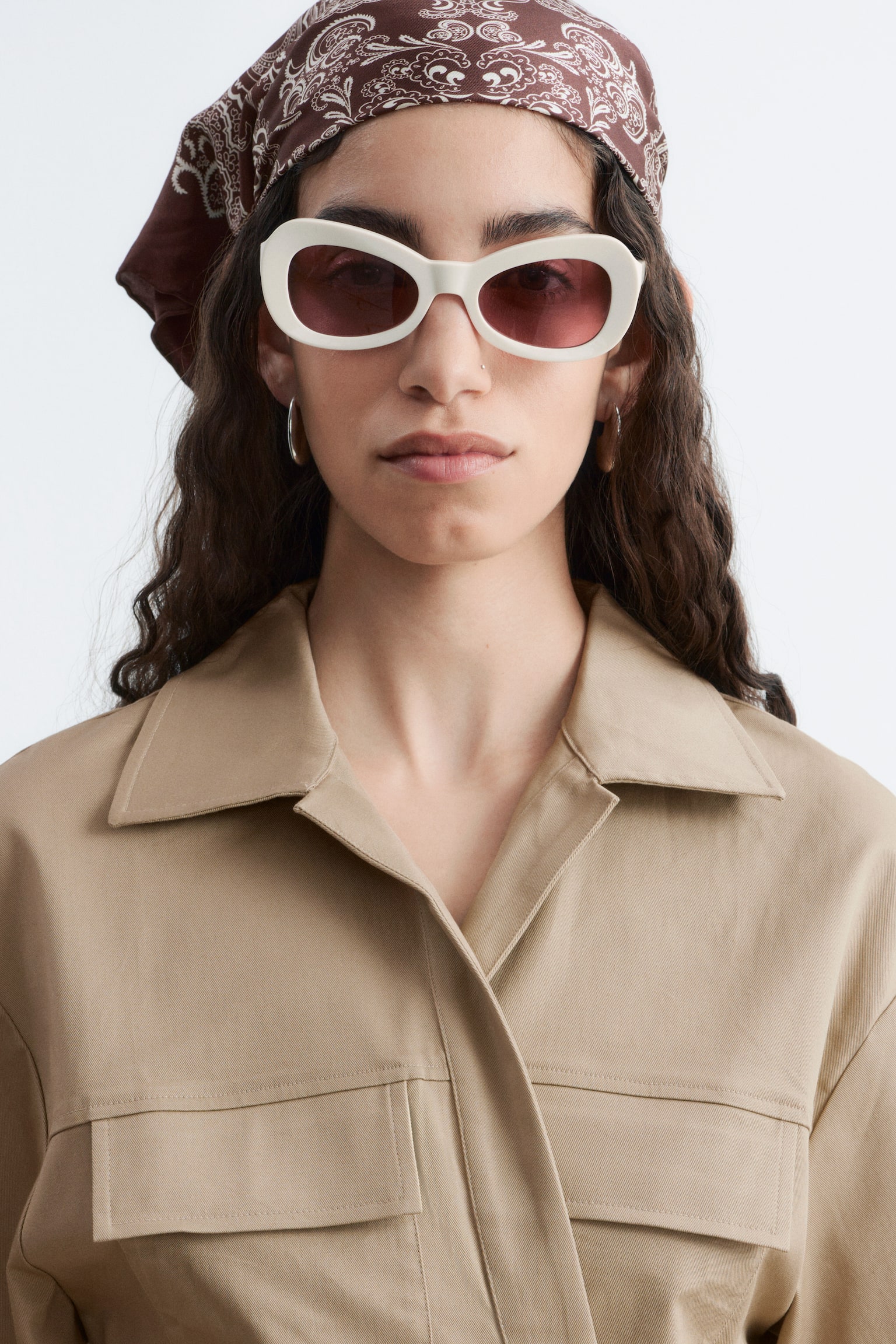 Miniklänning med omlott - Beige - 6