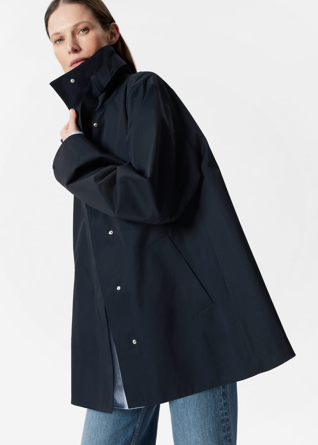 Image of A-Linien-Jacke mit Tunnelkragen