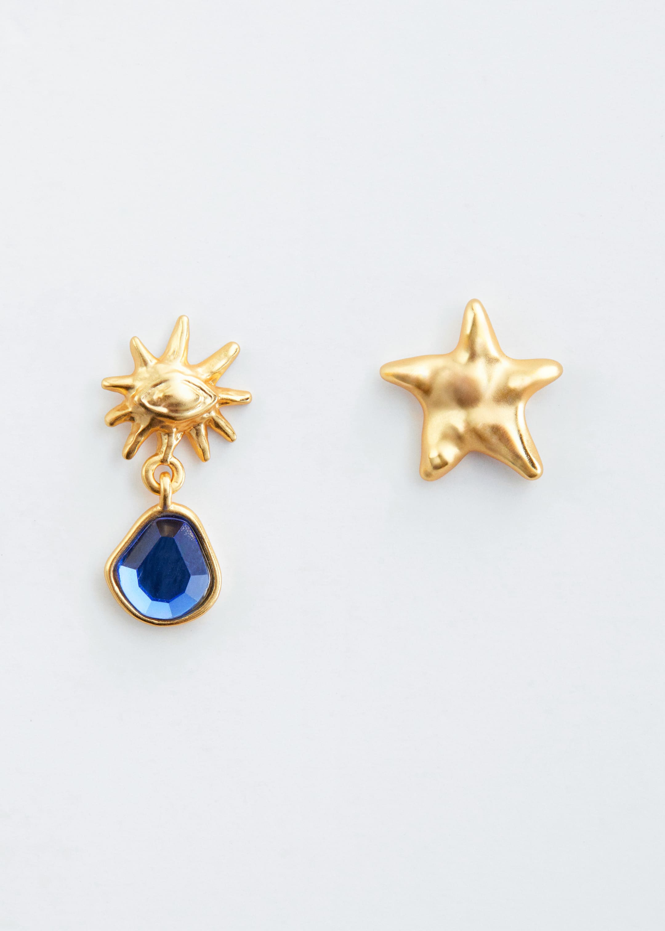 Agrandir l'image: Boucles d’oreilles figuratives dépareillées - Doré/Bleu - FEMME | H&M FR 1