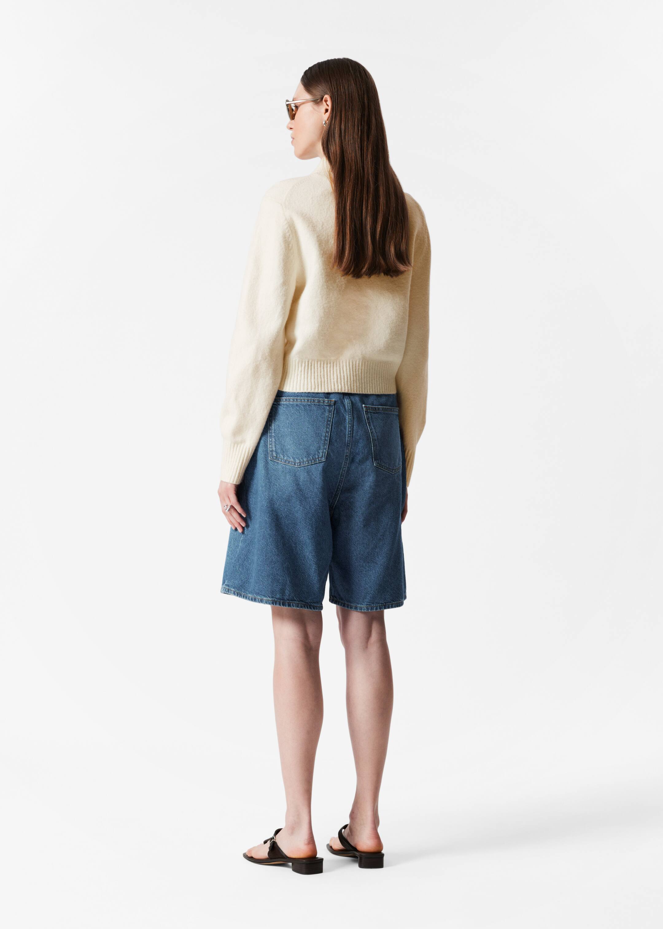 Ver imagem maior: Casaco de malha com colarinho - Branco - SENHORA | H&M PT 4