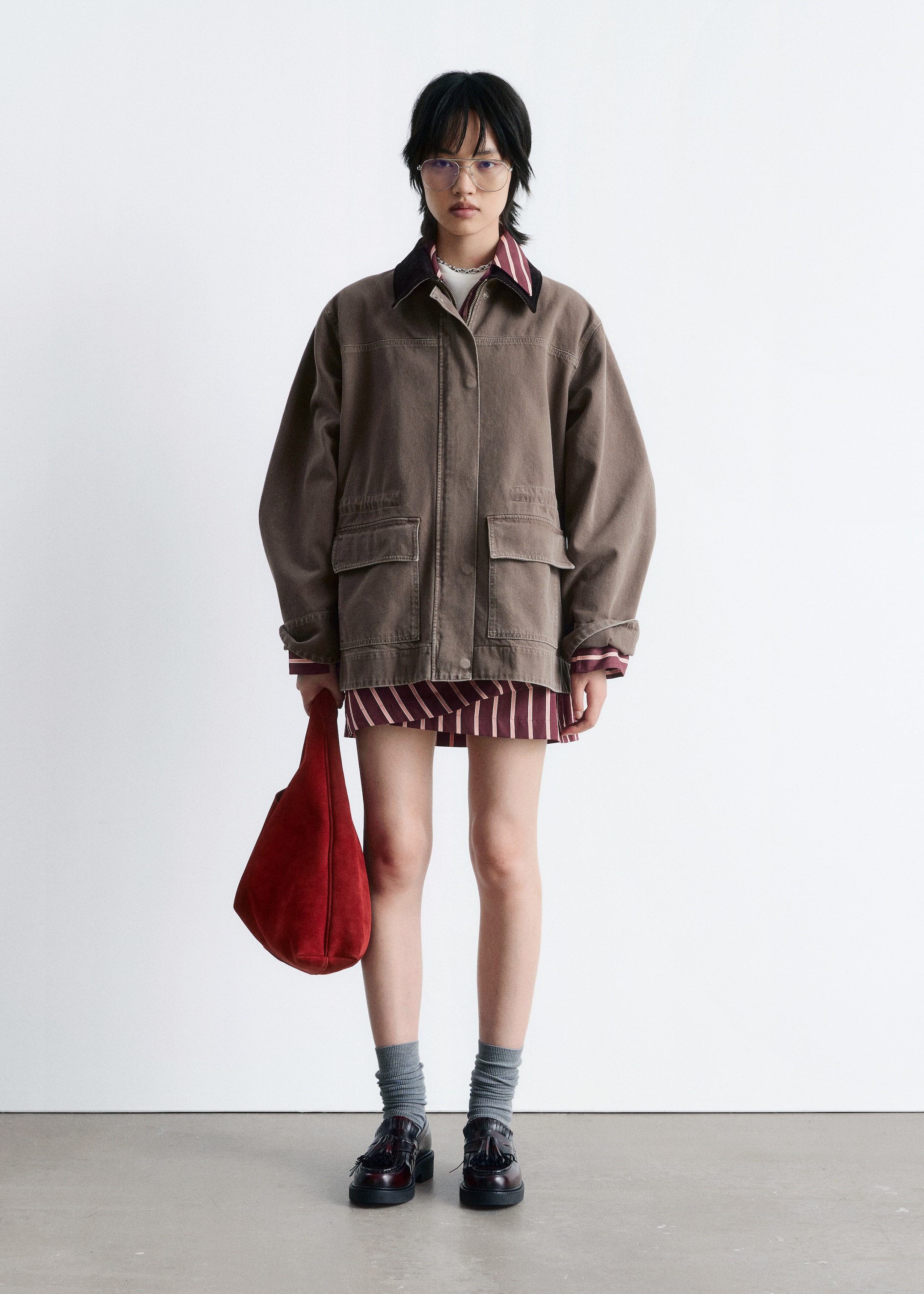 Visualizza immagine più grande: Giacca in denim con colletto in velluto a coste - Talpa - DONNA | H&M IT 1