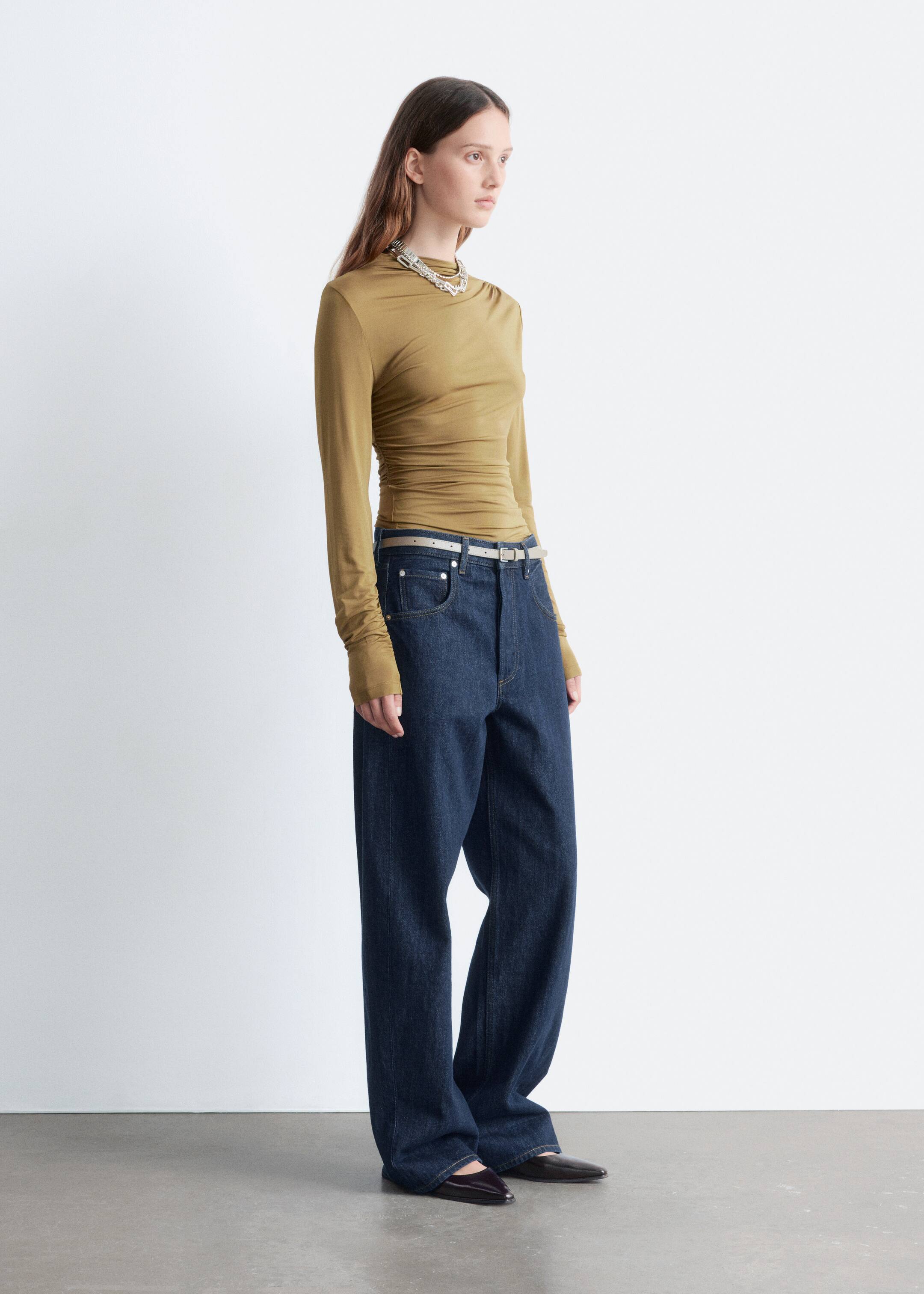 Größeres Bild ansehen: Drapiertes Oberteil - Hellbraun - Ladies | H&M DE 4