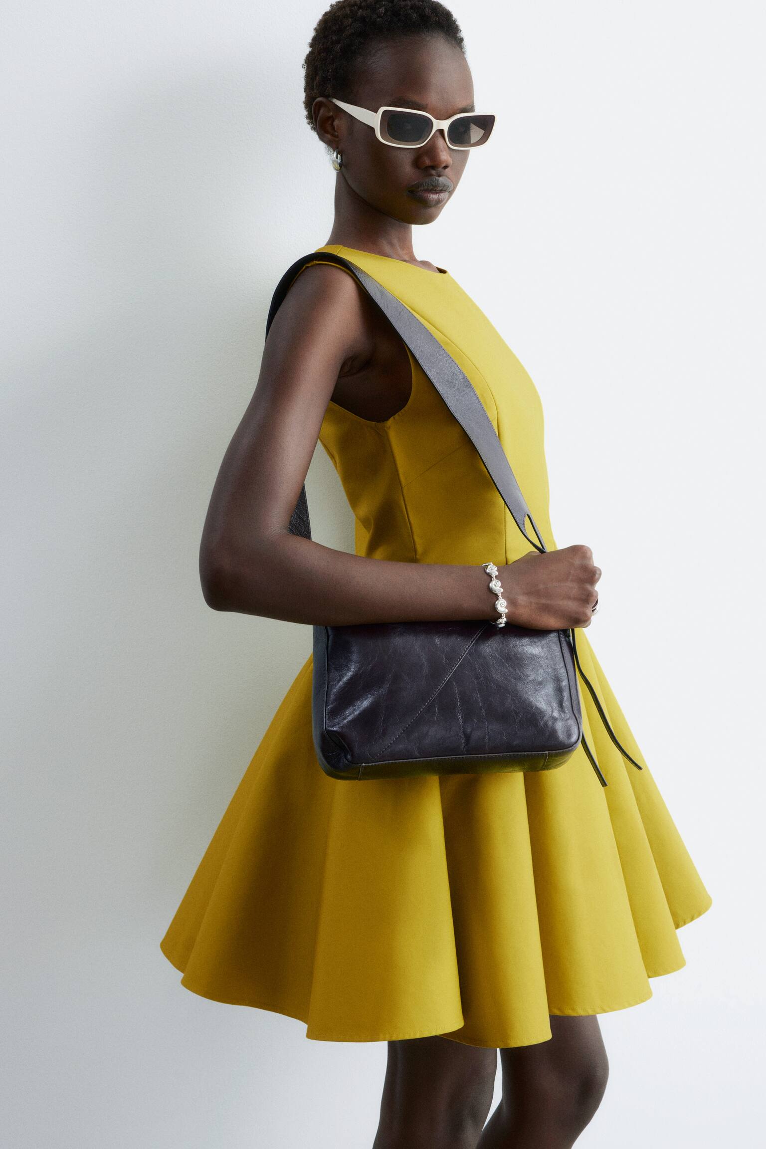 Minivestido plisado-Amarillo verdoso - 9