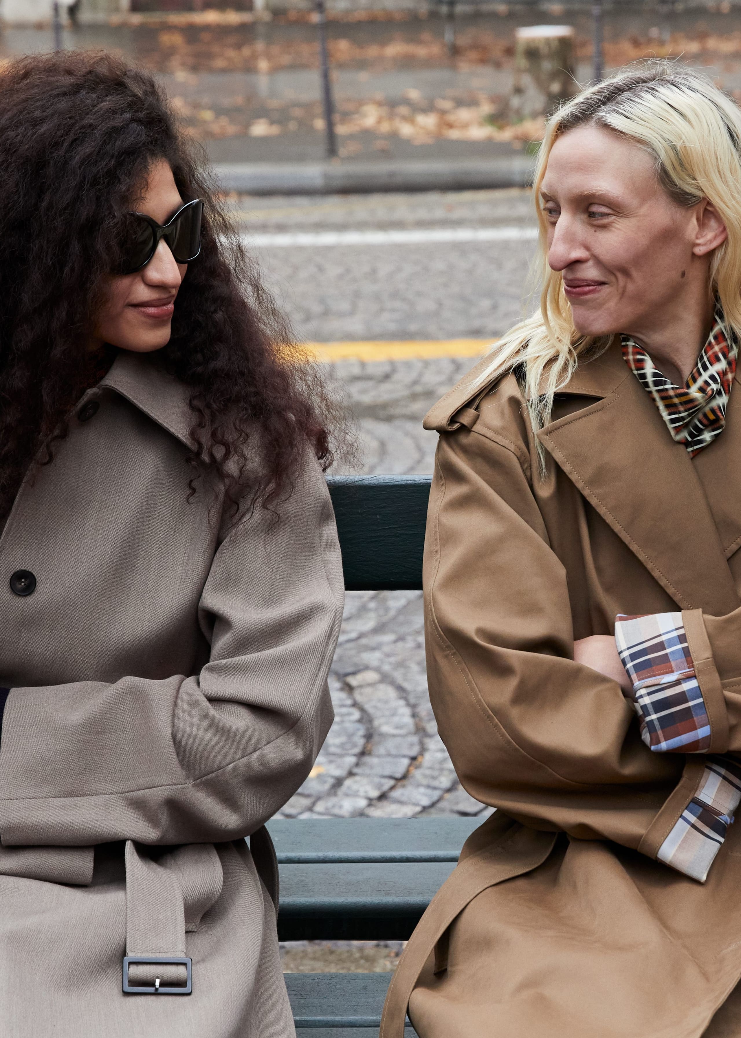 Image of Tie-Belt Wool Trench Coat