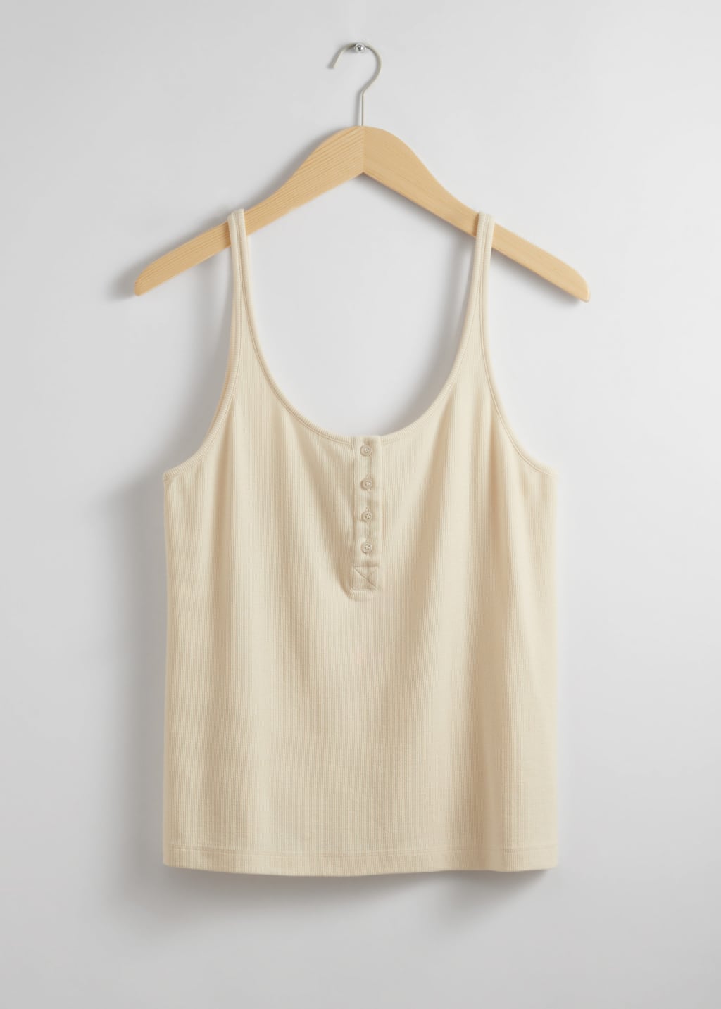Camiseta de tirantes abotonada - Blanco - Bodegón