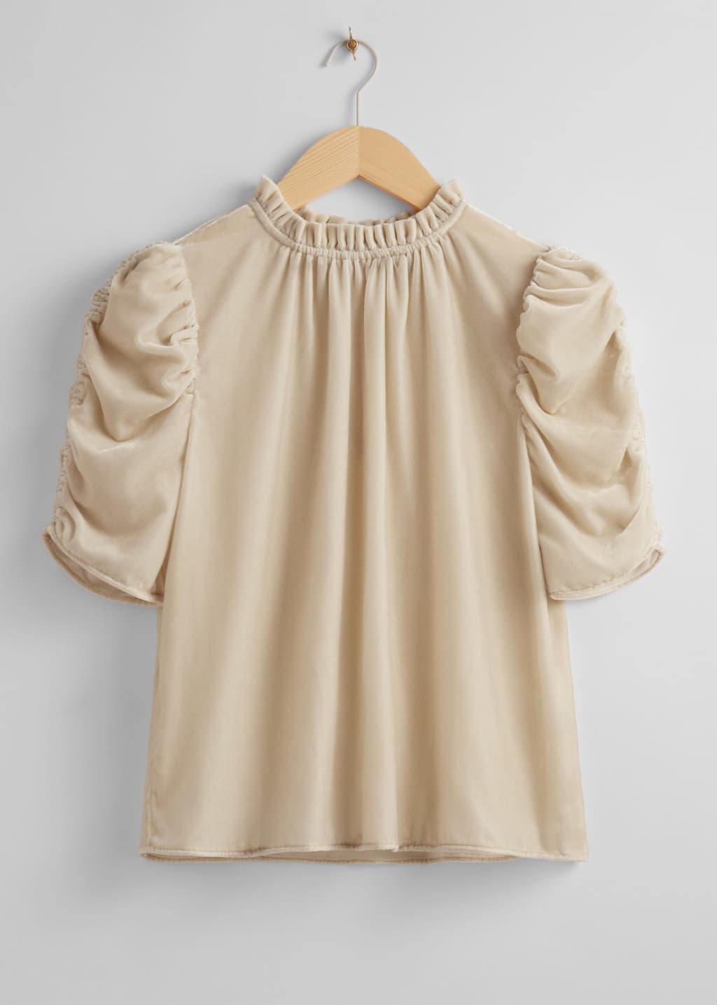 Puff Sleeve Velvet Top - Olive - Still Life