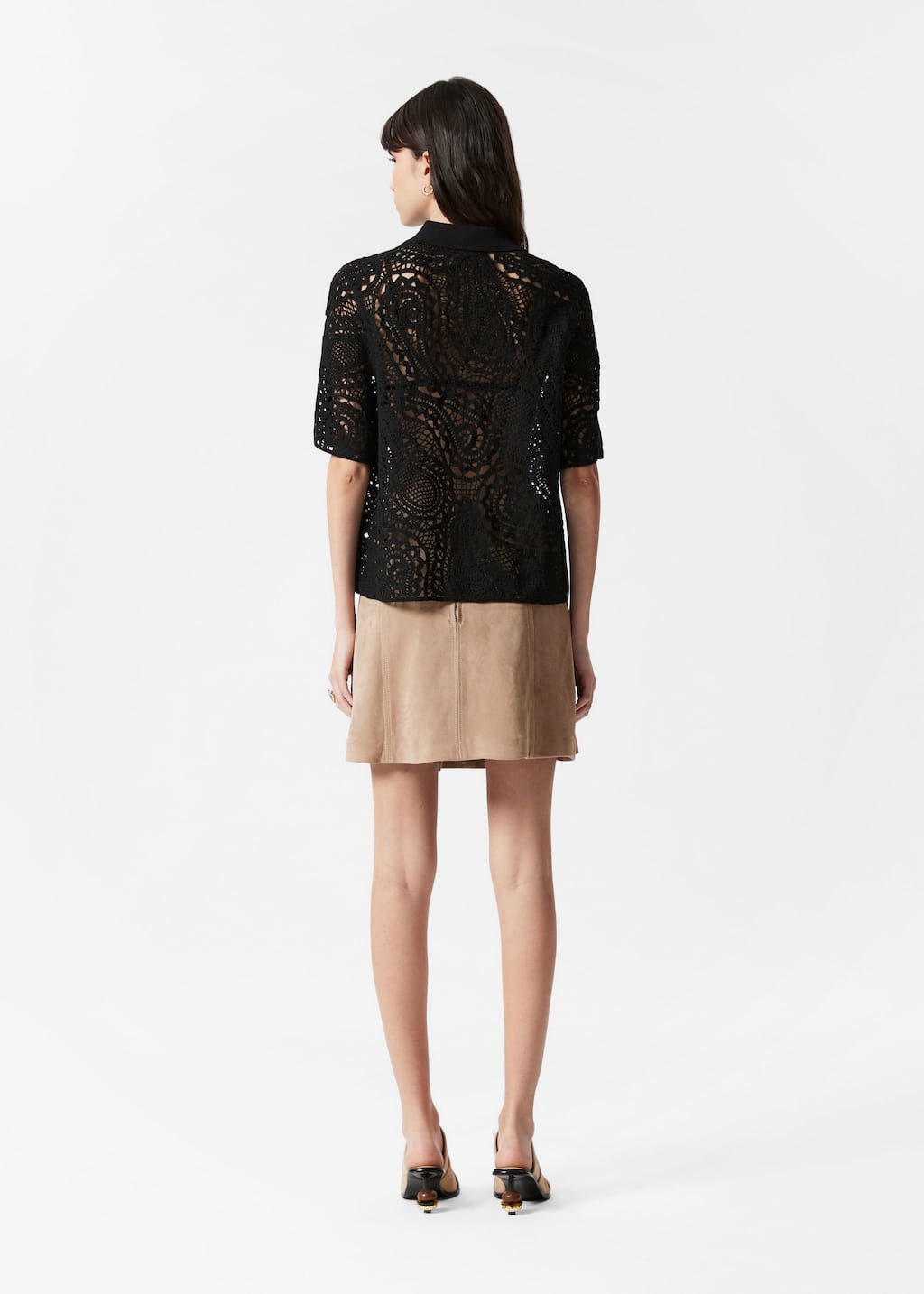 Image of Crochet Polo Top