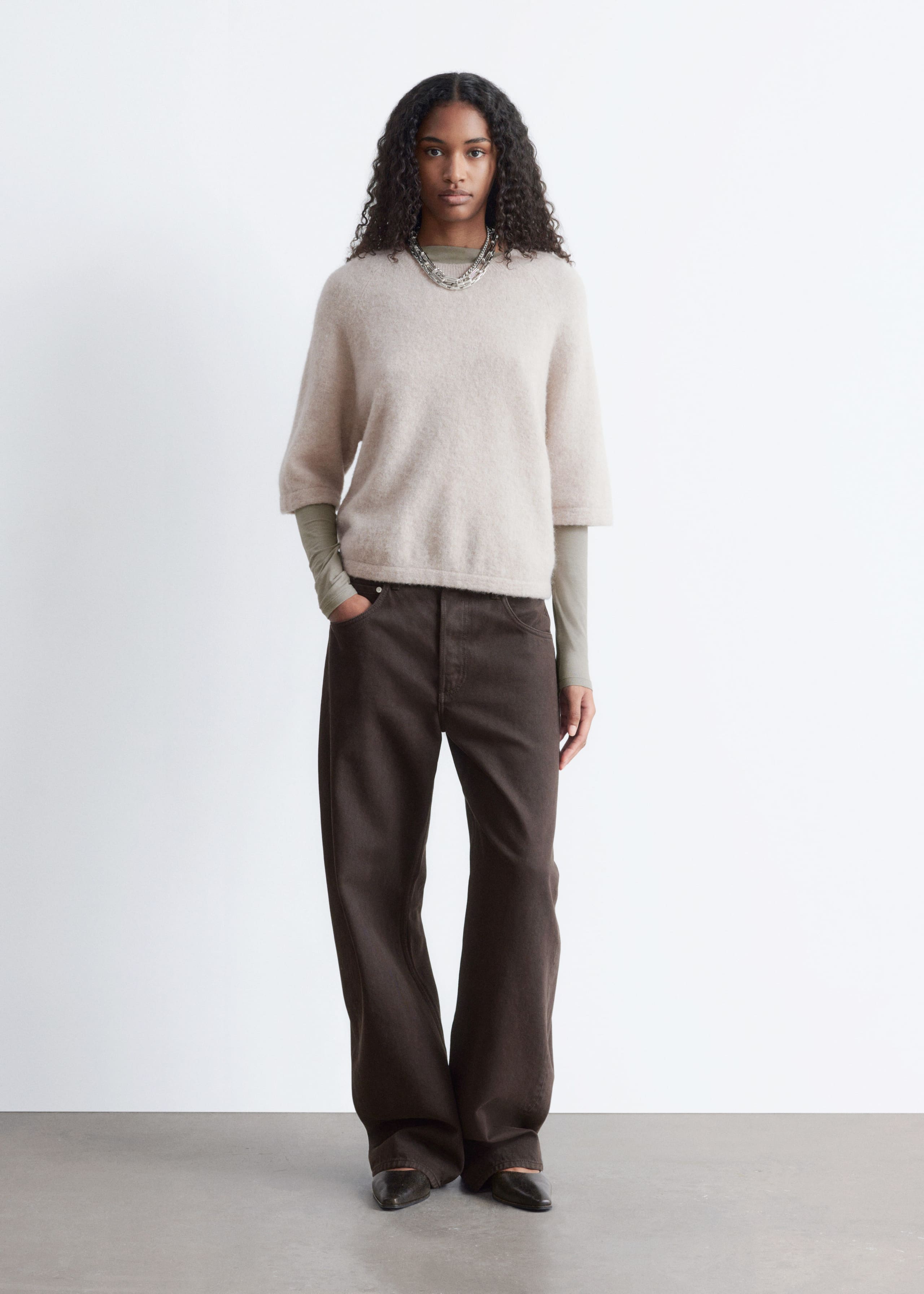 Image of Alpaca-Blend Knitted Top