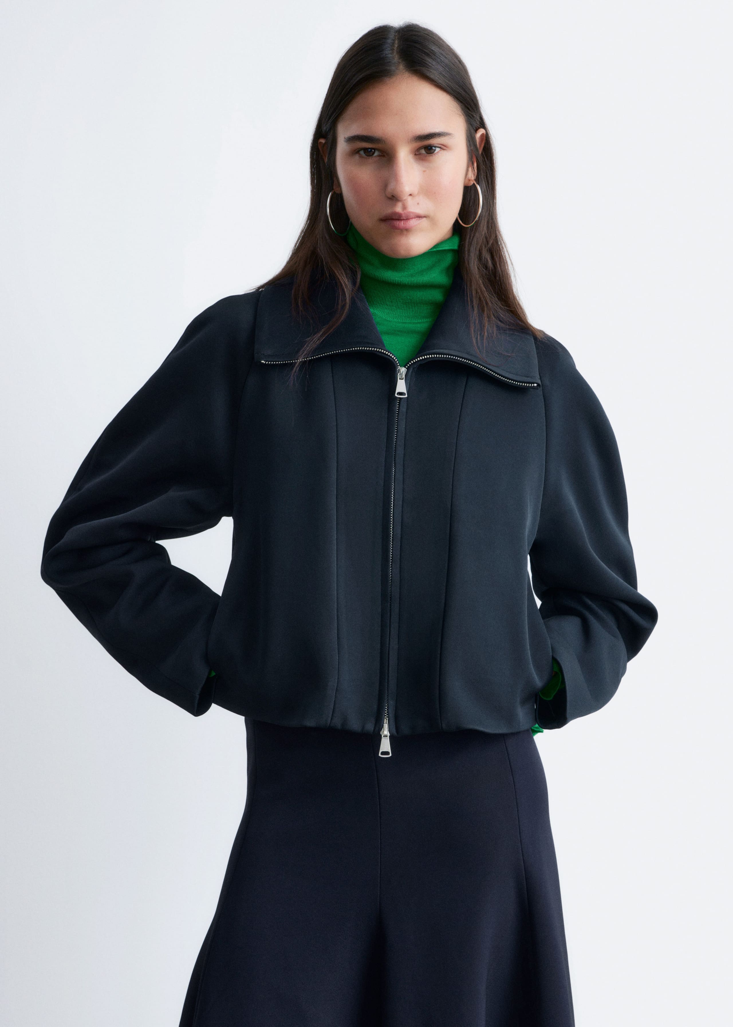 Image of Sculptural-Sleeve Jacket