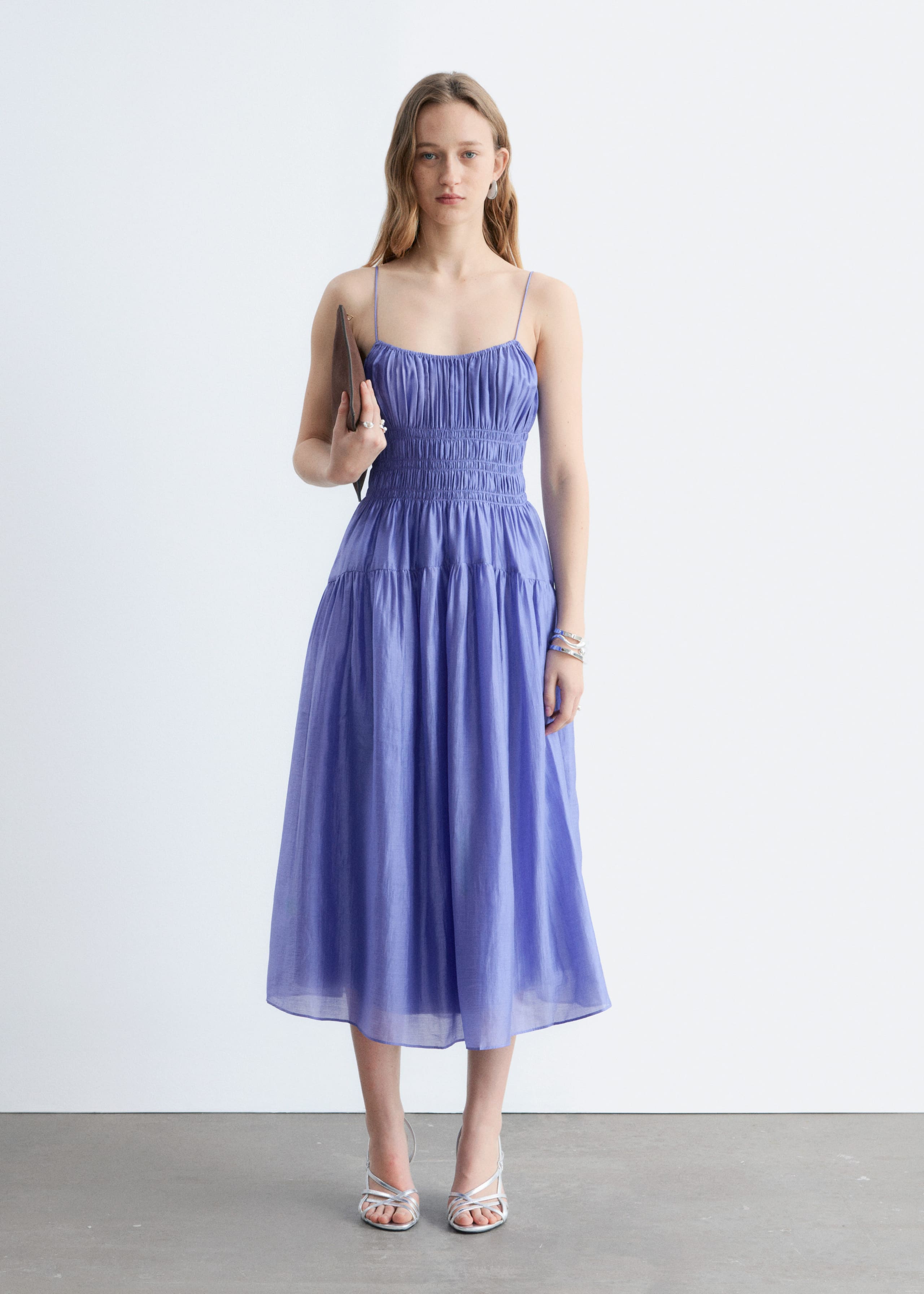 Image of Ruched Midi Dress
