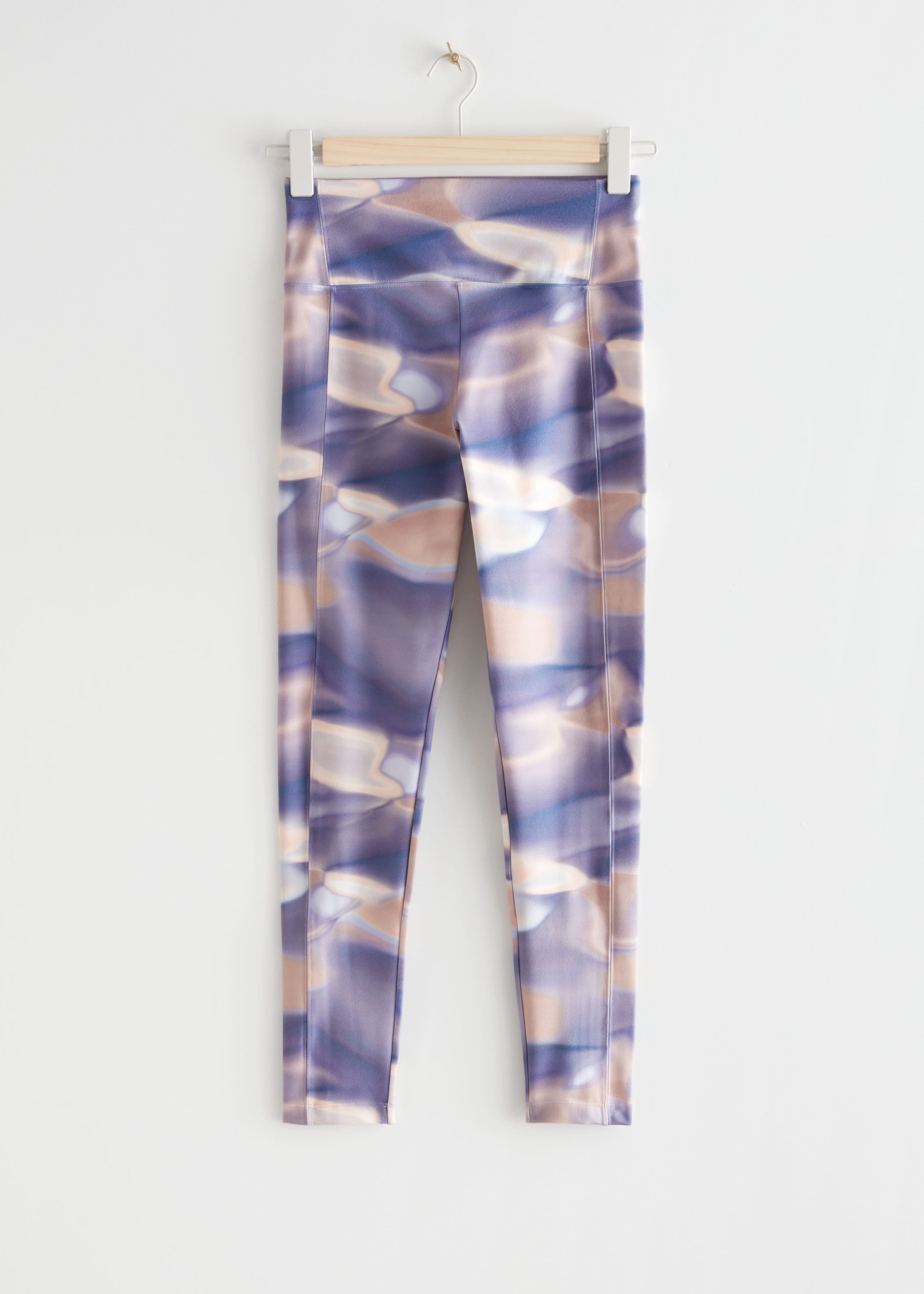 QuickDry Yoga Tights - Lilac Print - Bodegón