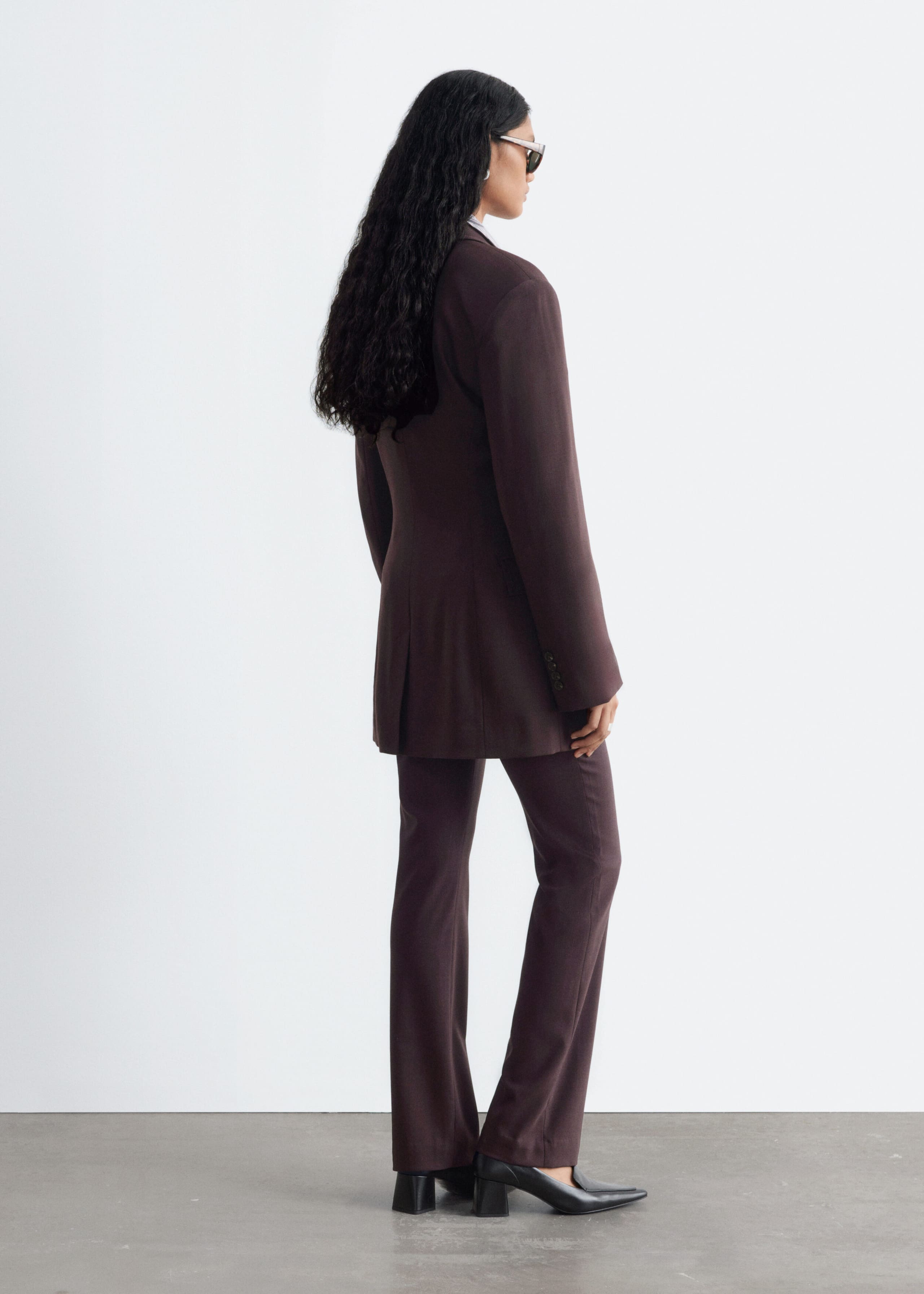 Single-Breasted Blazer - Dark Brown - Still Life