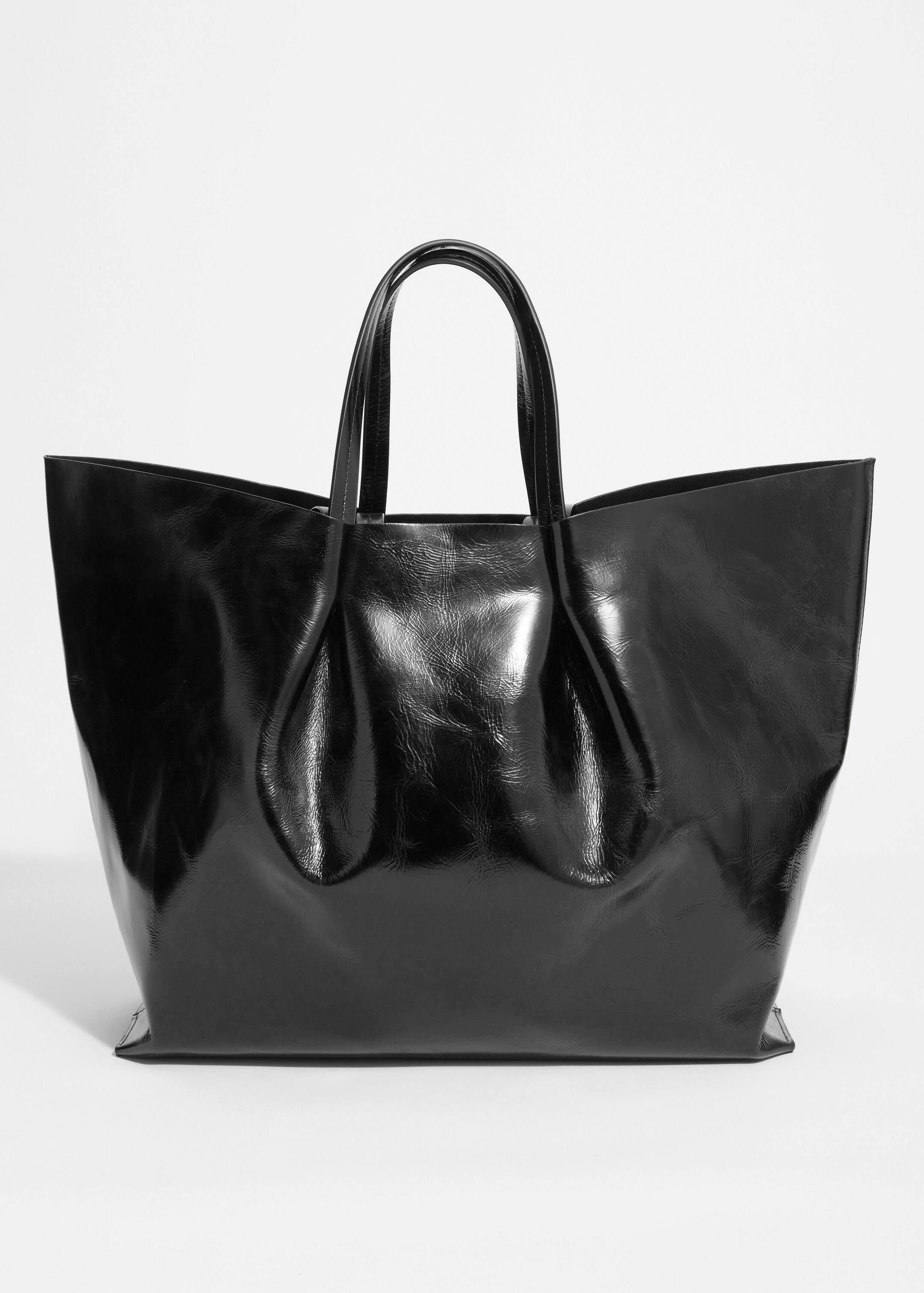 Grösseres Bild ansehen: XL-Tragetasche aus Leder - Schwarz - DAMEN | H&M CH 1