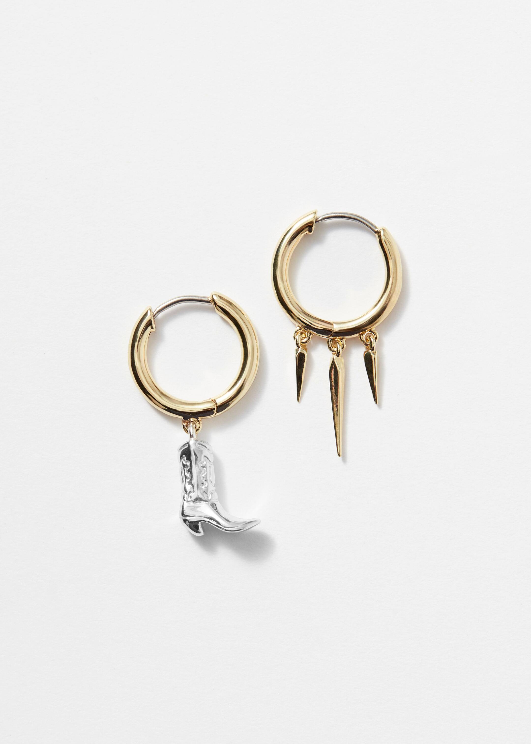 Agrandir l'image: Créoles à pendentif dépareillées - Doré - FEMME | H&M FR 1