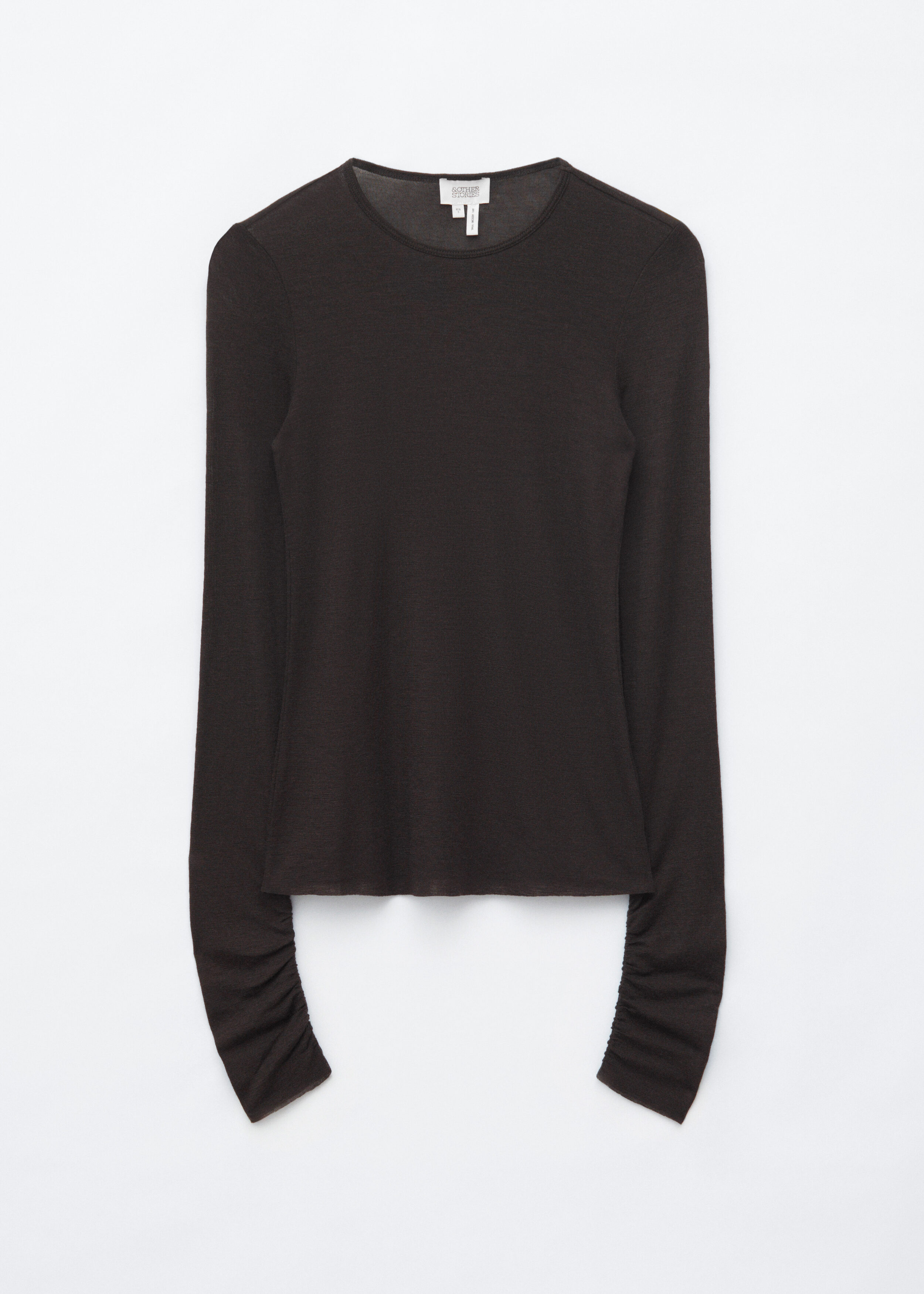 Boat-Neck Rib-Knit Top - Black - & Other Stories US