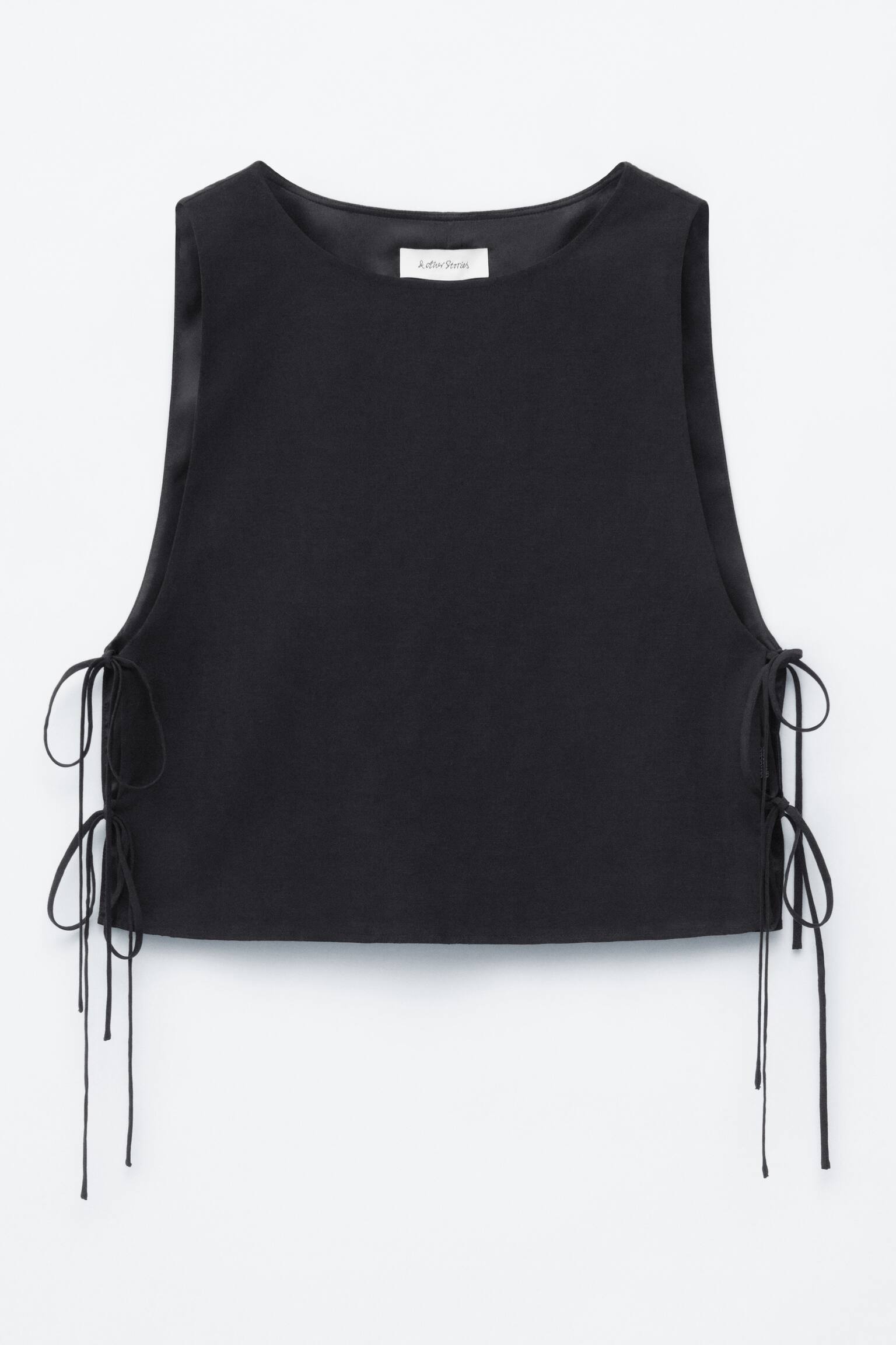 צווארון ביב ארוג - שחור/חום כהה - 2