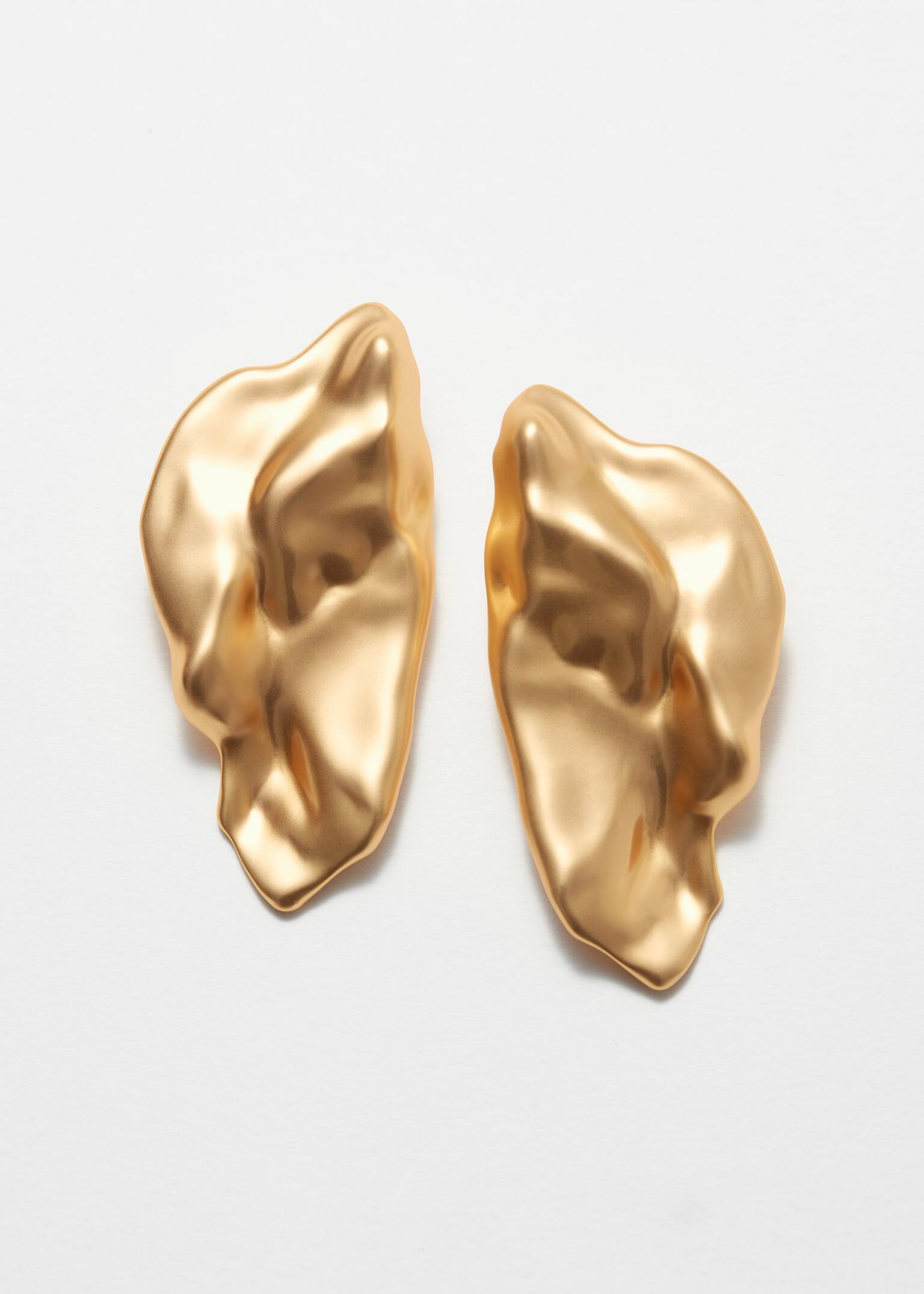Boucles d’oreilles de forme oversize irrégulière - Doré - 4