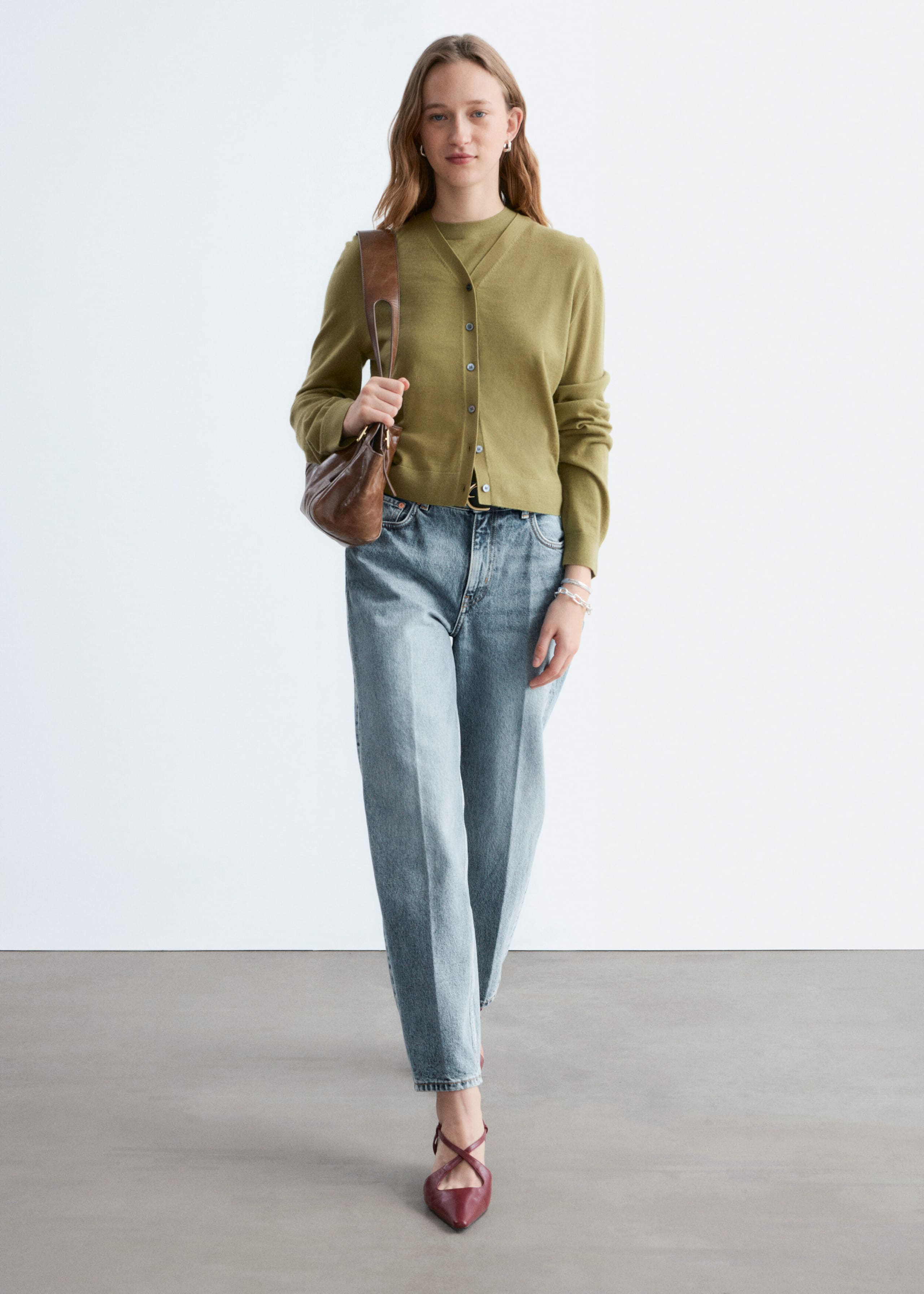 Image of Cardigan court en cachemire