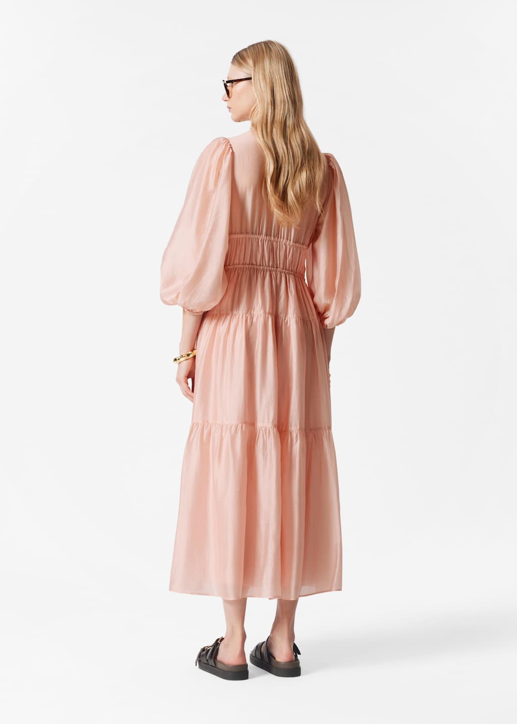 Image of Robe midi à plusieurs niveaux