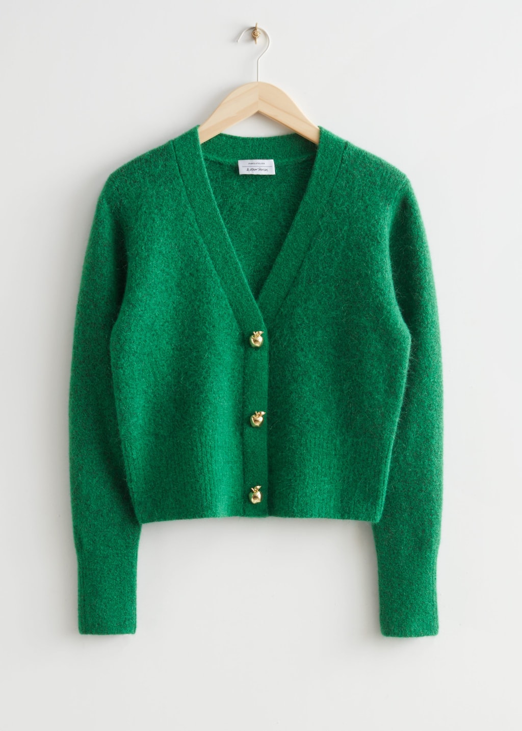 Gold Button Cardigan - Navy - Still Life