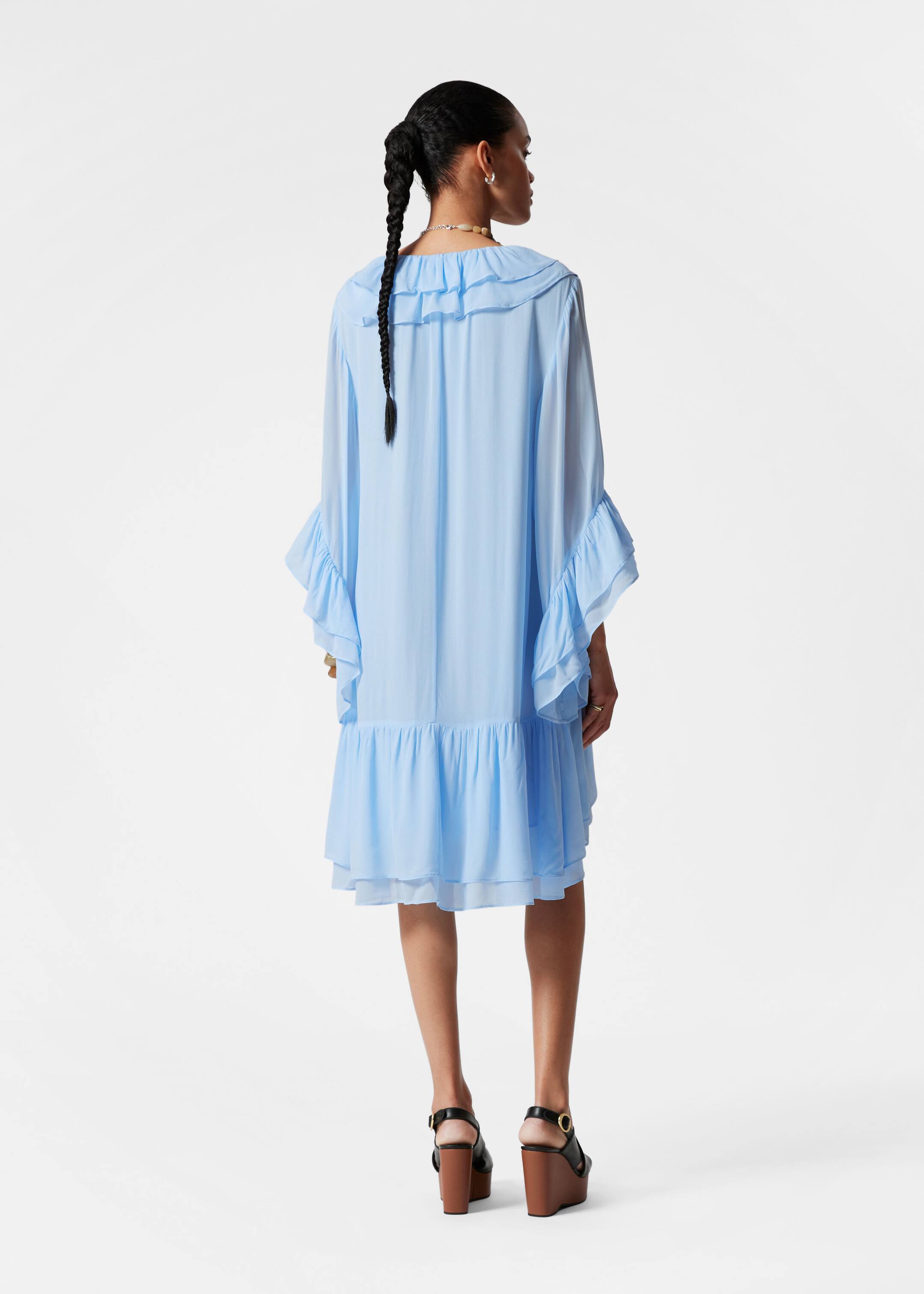 View larger image: Flounced Mini Dress - Light Blue - Ladies | H&M GB 5