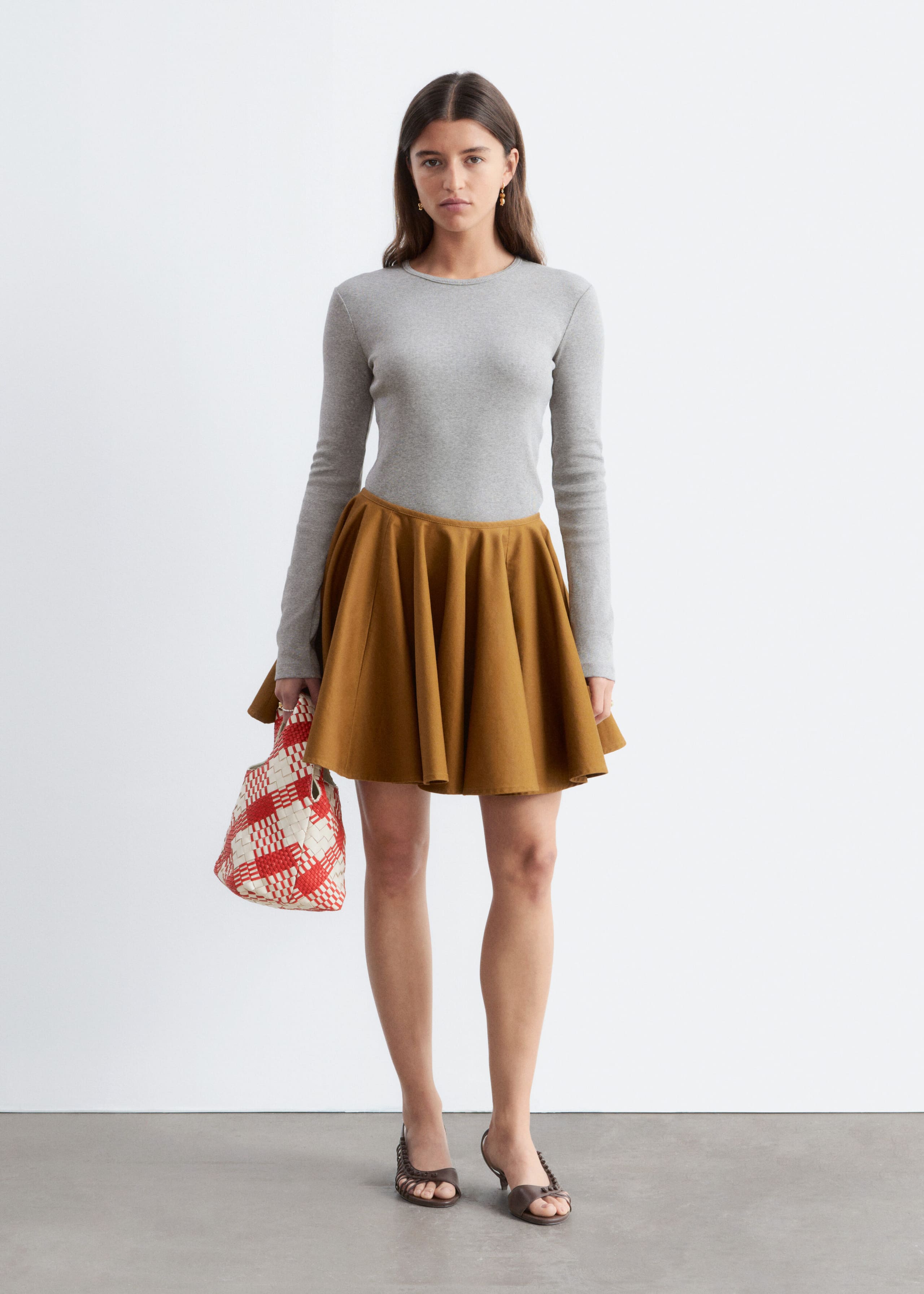 Image of Ribbed Long-Sleeve Top