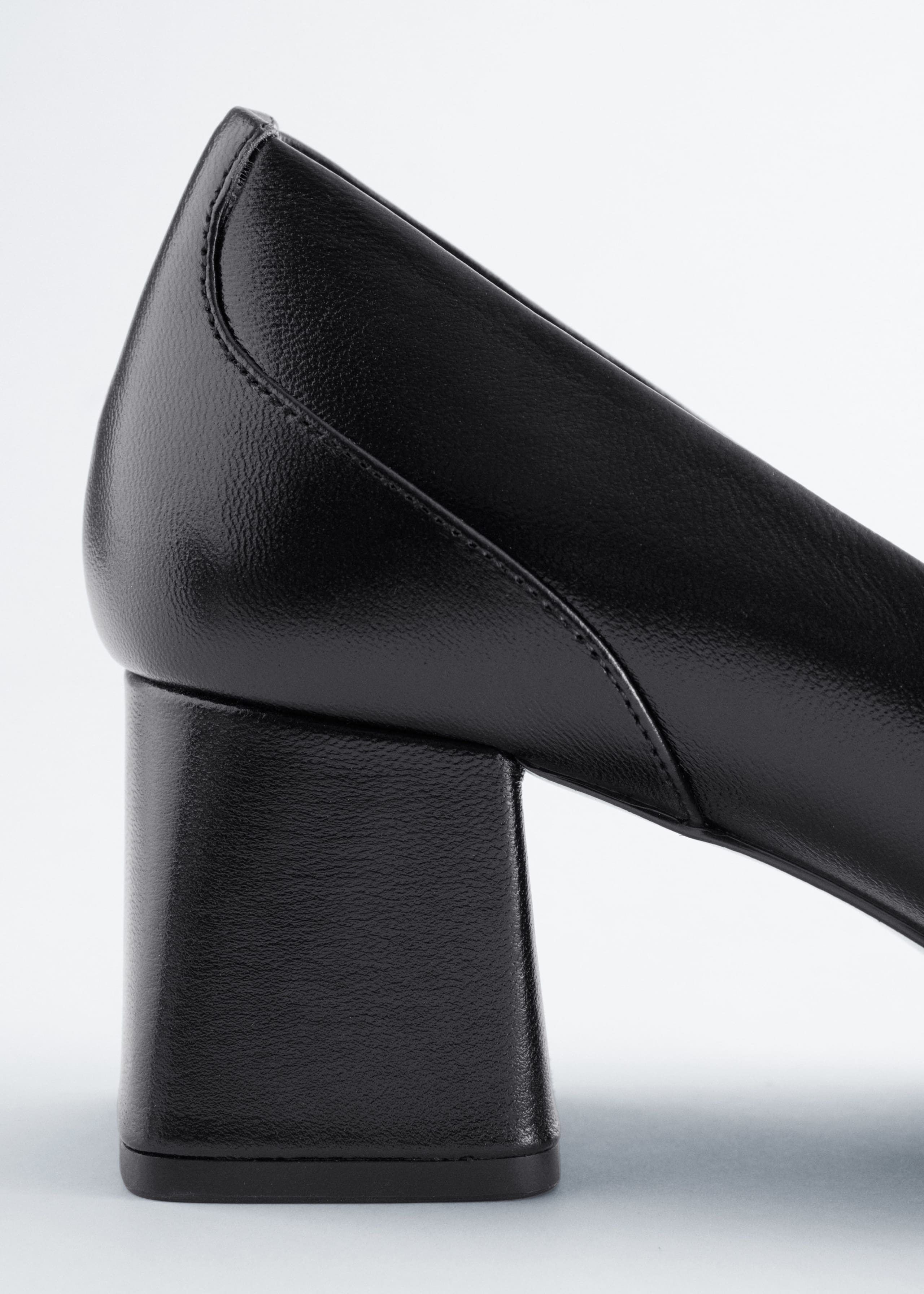 Image of Leather Loafer Pumps