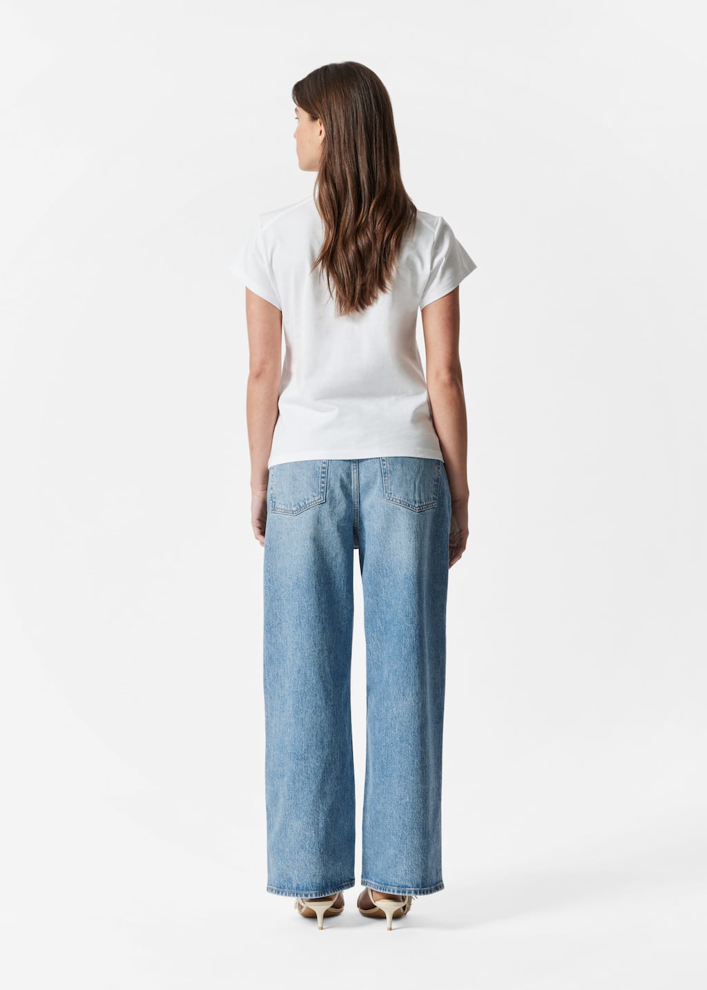 T-shirt ras du cou en coton - Blanc - Lookbook
