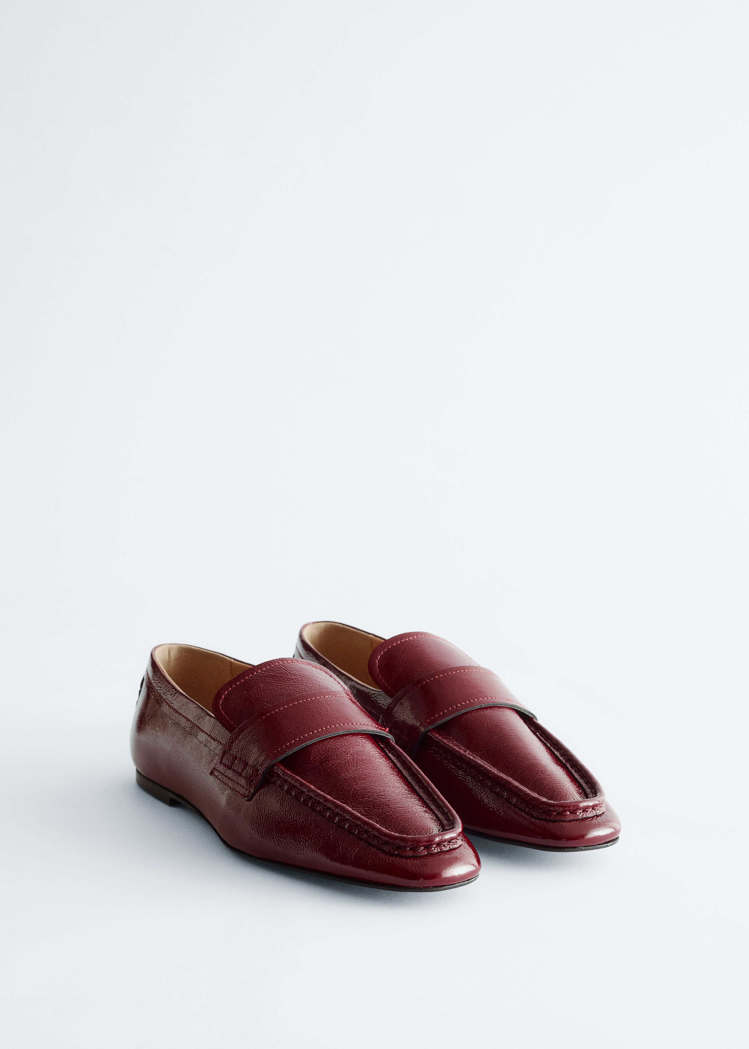Square-Toe Leather Loafers - Dark Red - & Other Stories DE