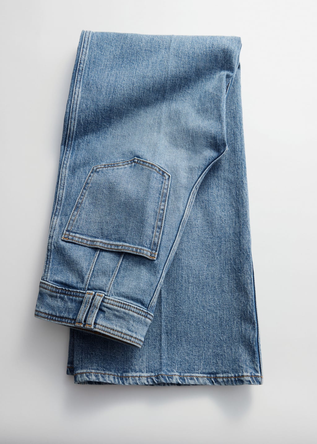 Image of Press-Crease Flared Jeans