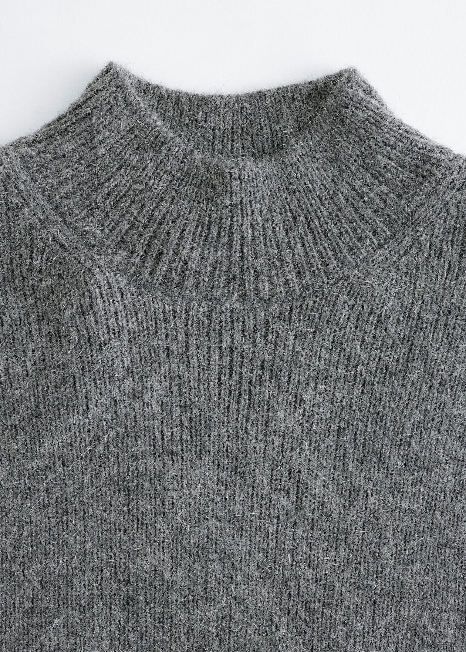 Cuello babero de lana - Gris/Topo/Rojo/Azul marino - 4