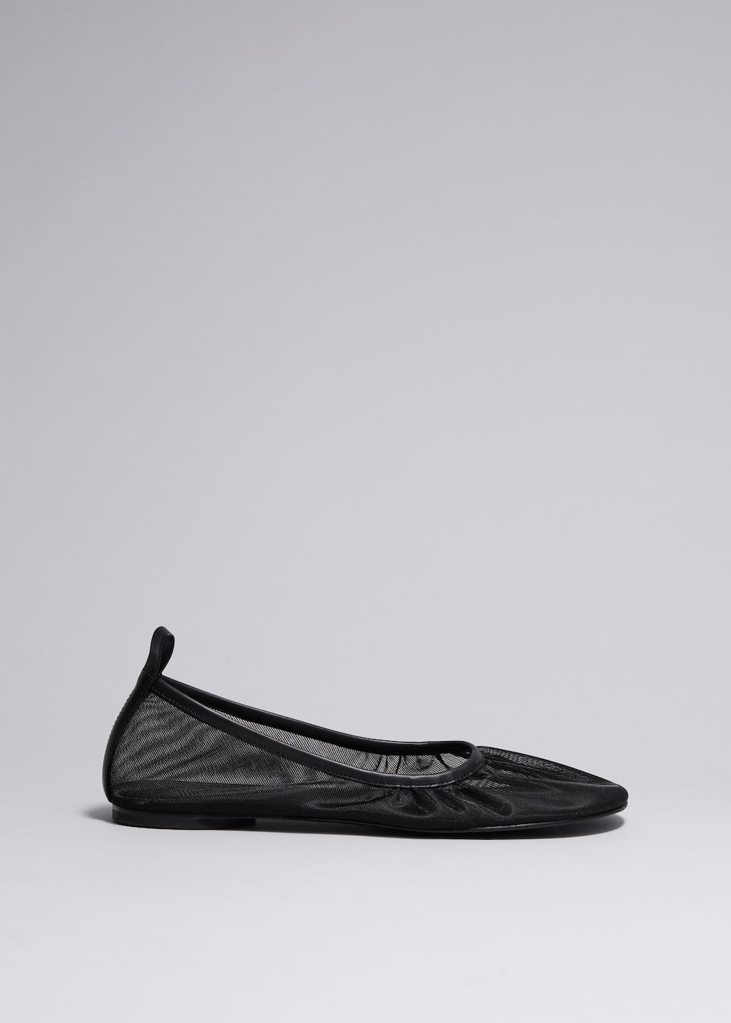 Image of Ballerines en mesh à bordures en cuir