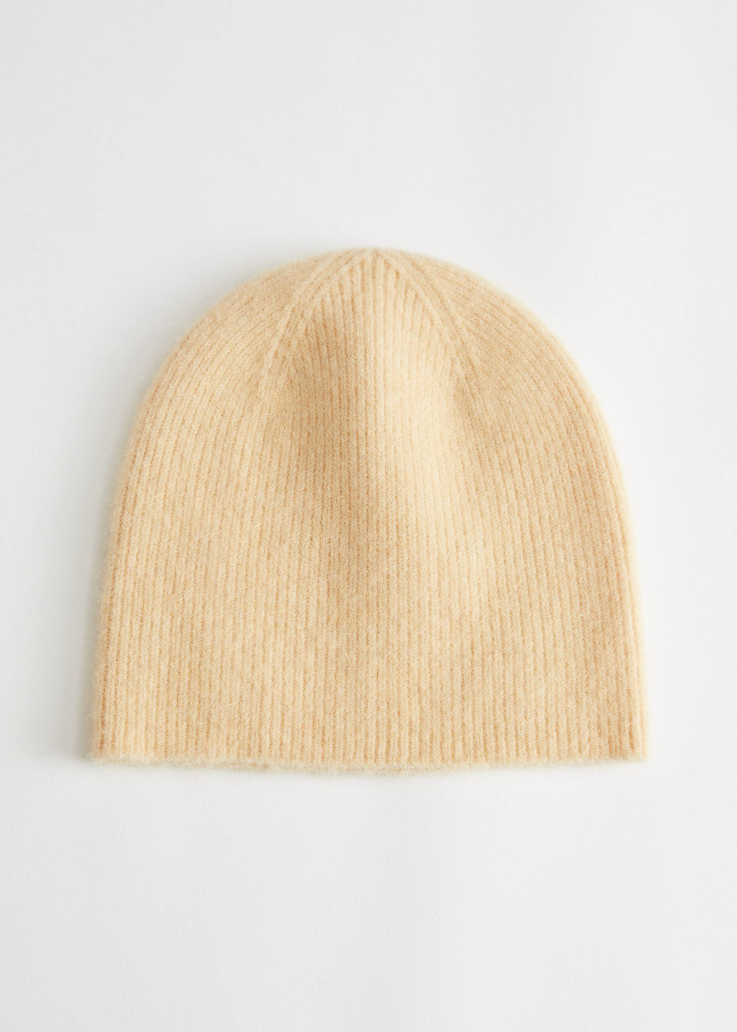 Fuzzy Wool Blend Beanie - Yellow - Still Life