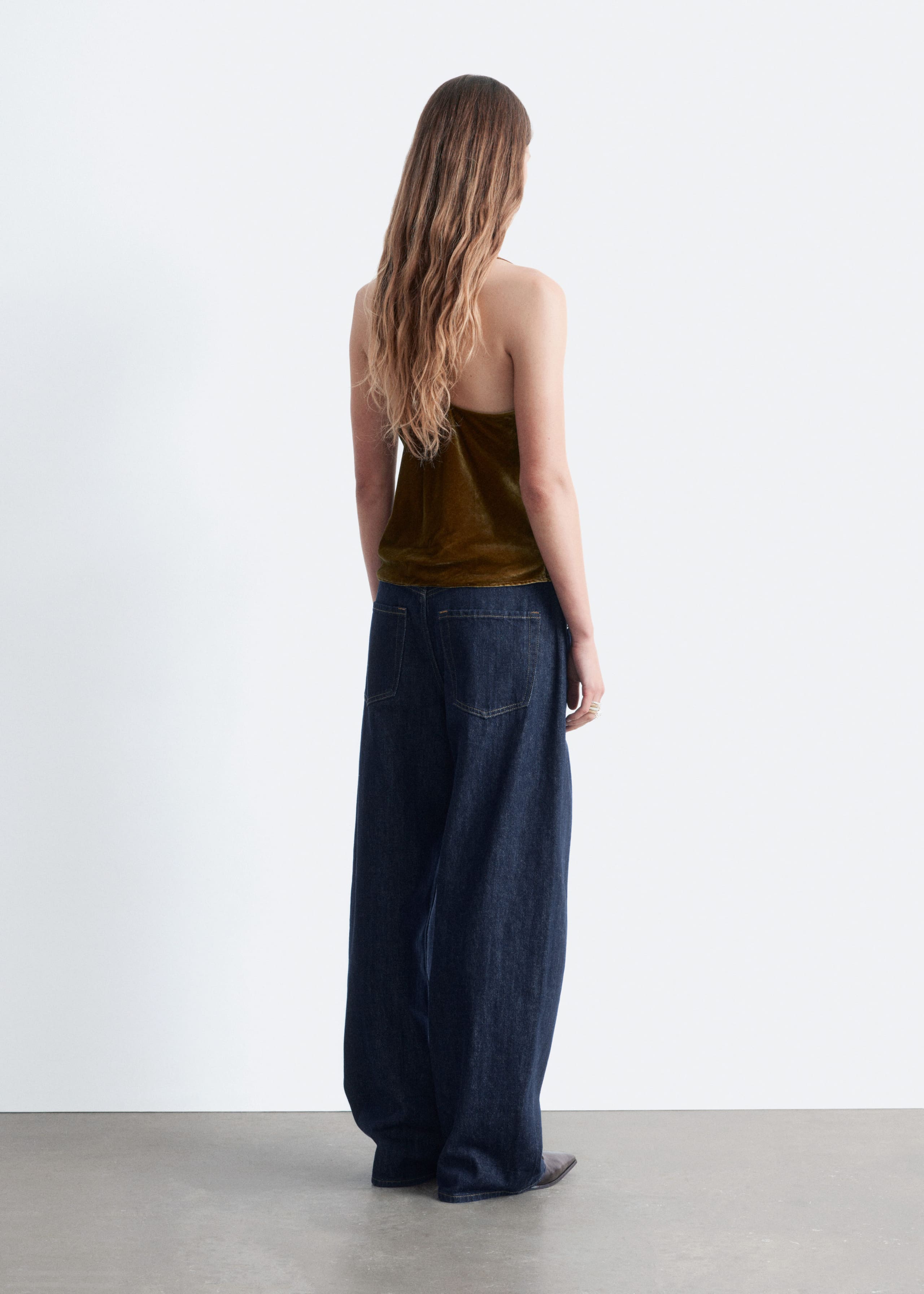 Strappy Velvet Top - Black - Lookbook