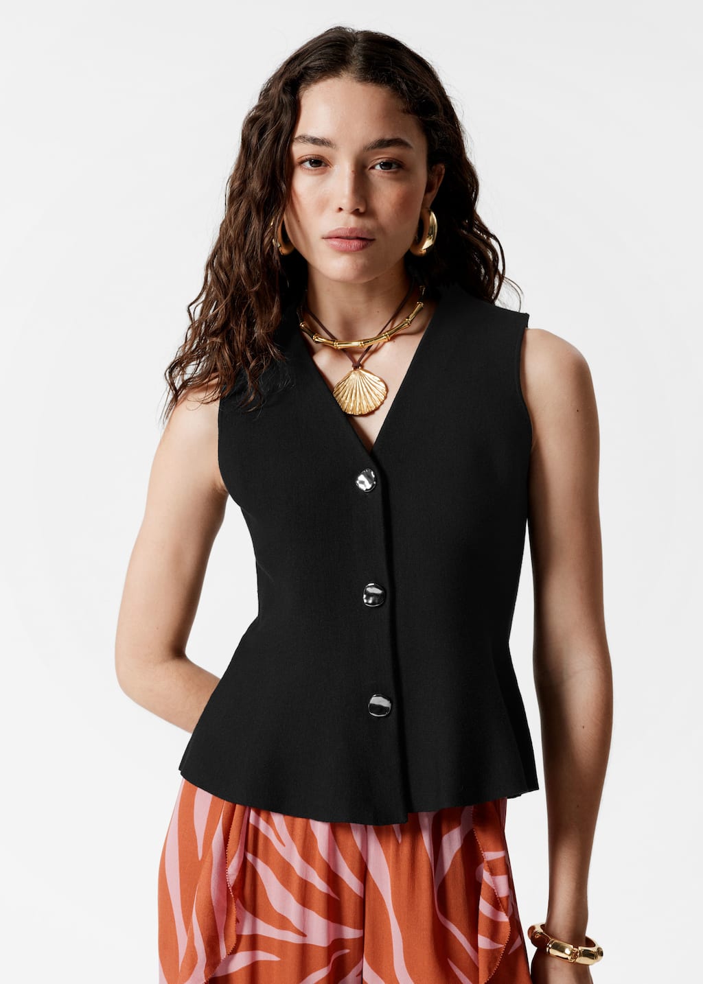 Image of Gilet à basque en maille