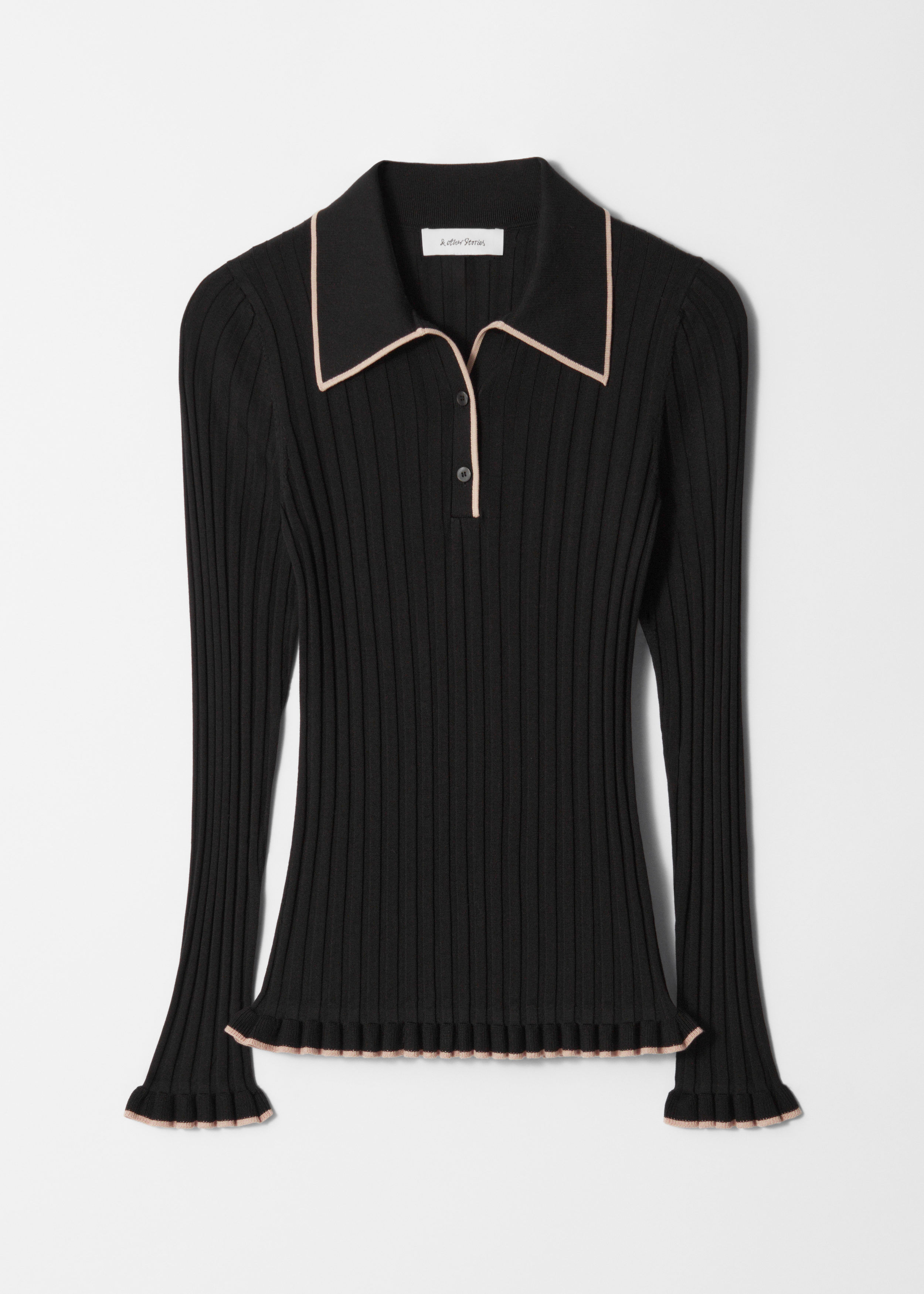 トップス PRANK PROJECT Ribbed Knit Polo Shirt PRANK PROJECT Ribbed Knit Polo Shirt