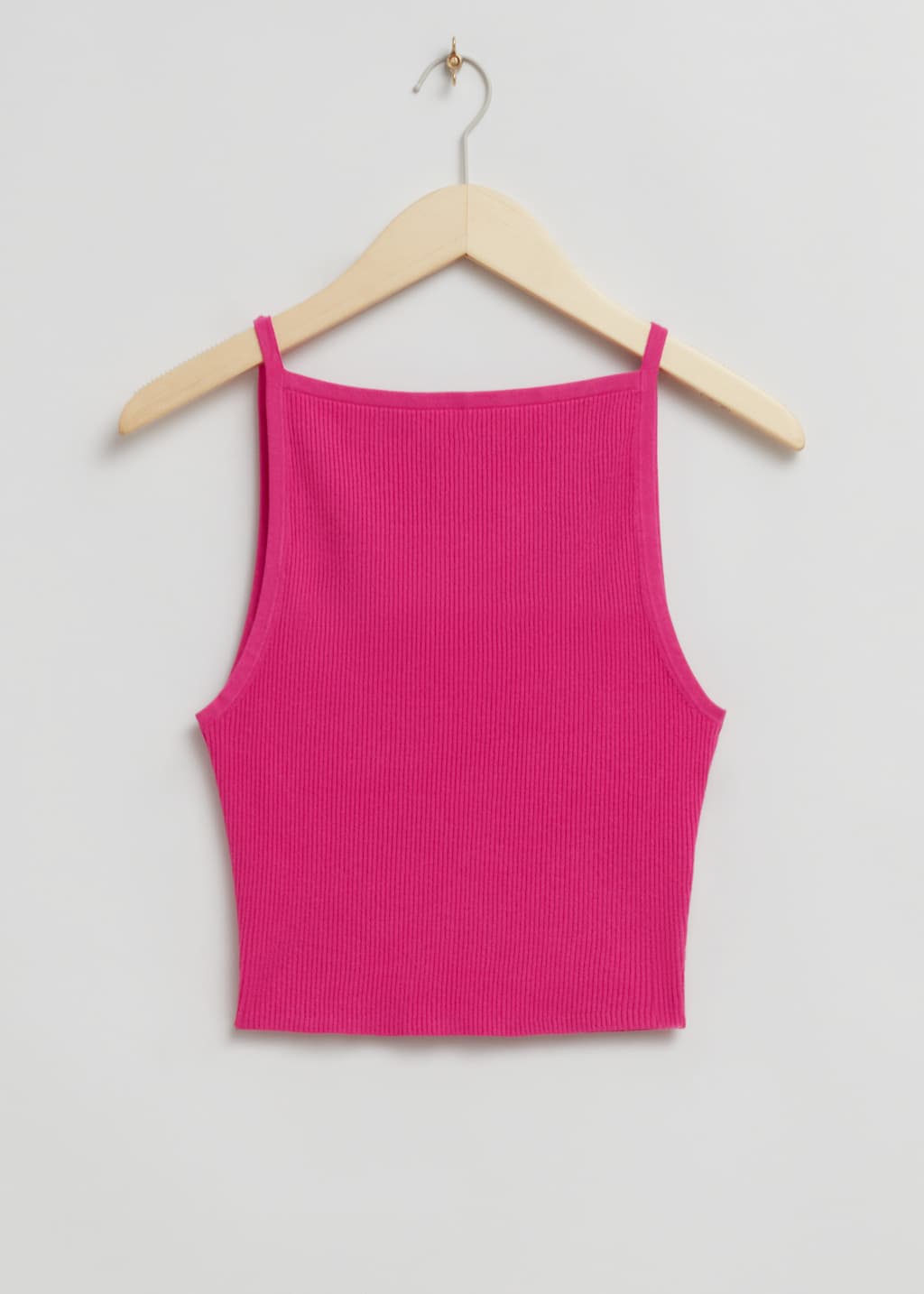 RibbedKnitTankTop - Bright Pink - Natura morta