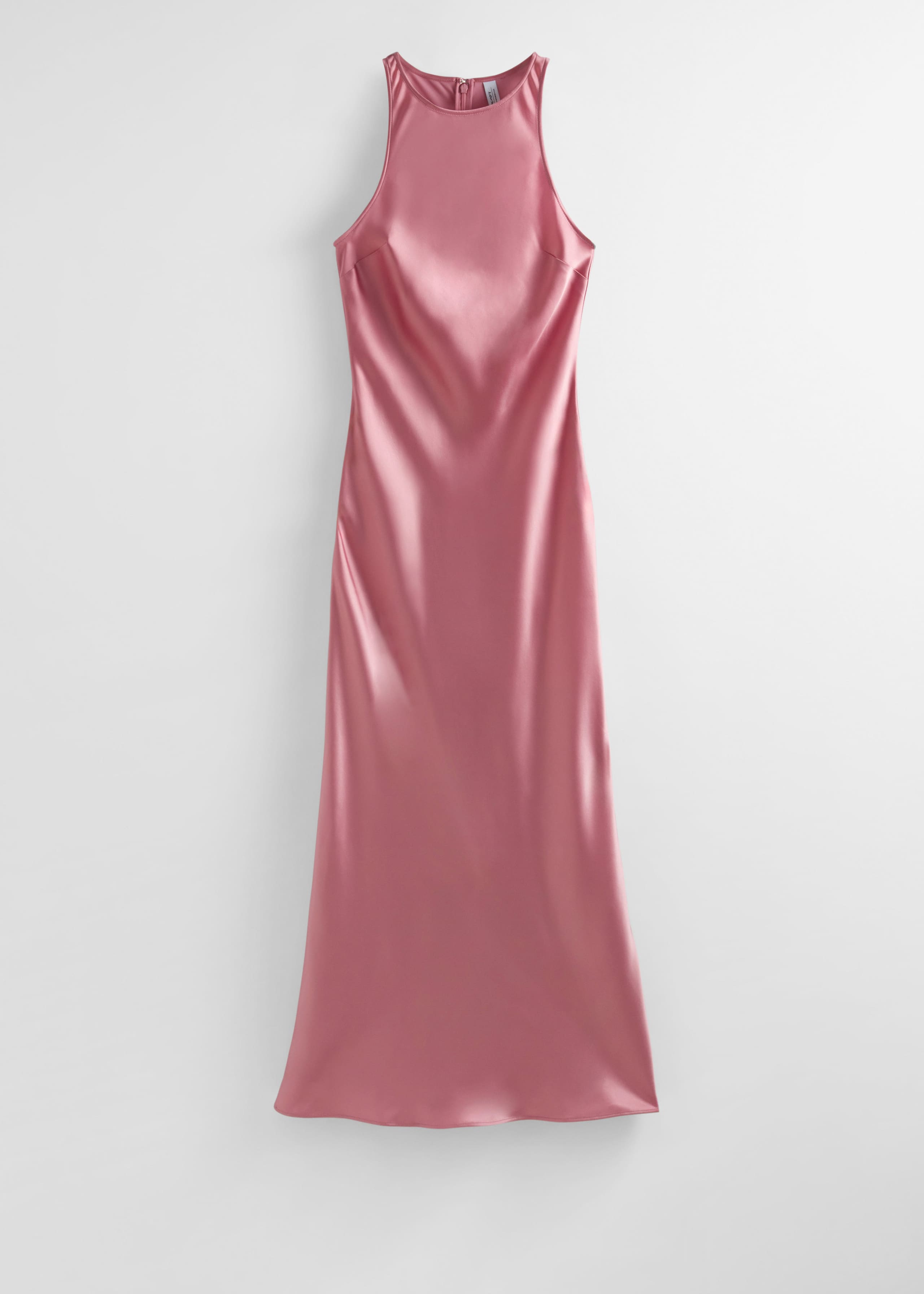 Slim Satin Midi Dress - Blue - Still Life