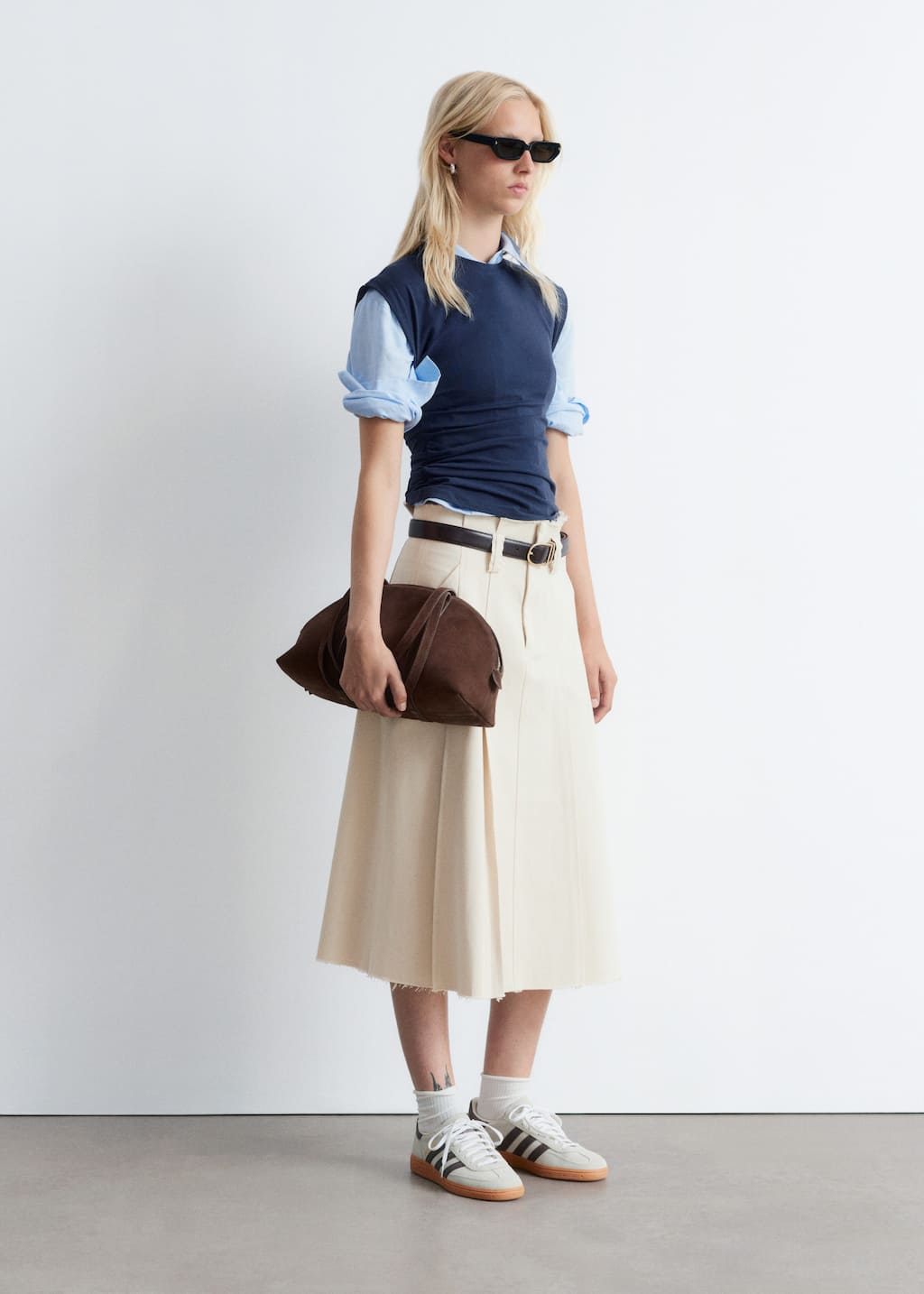 Image of Ruched Jersey Tank Top